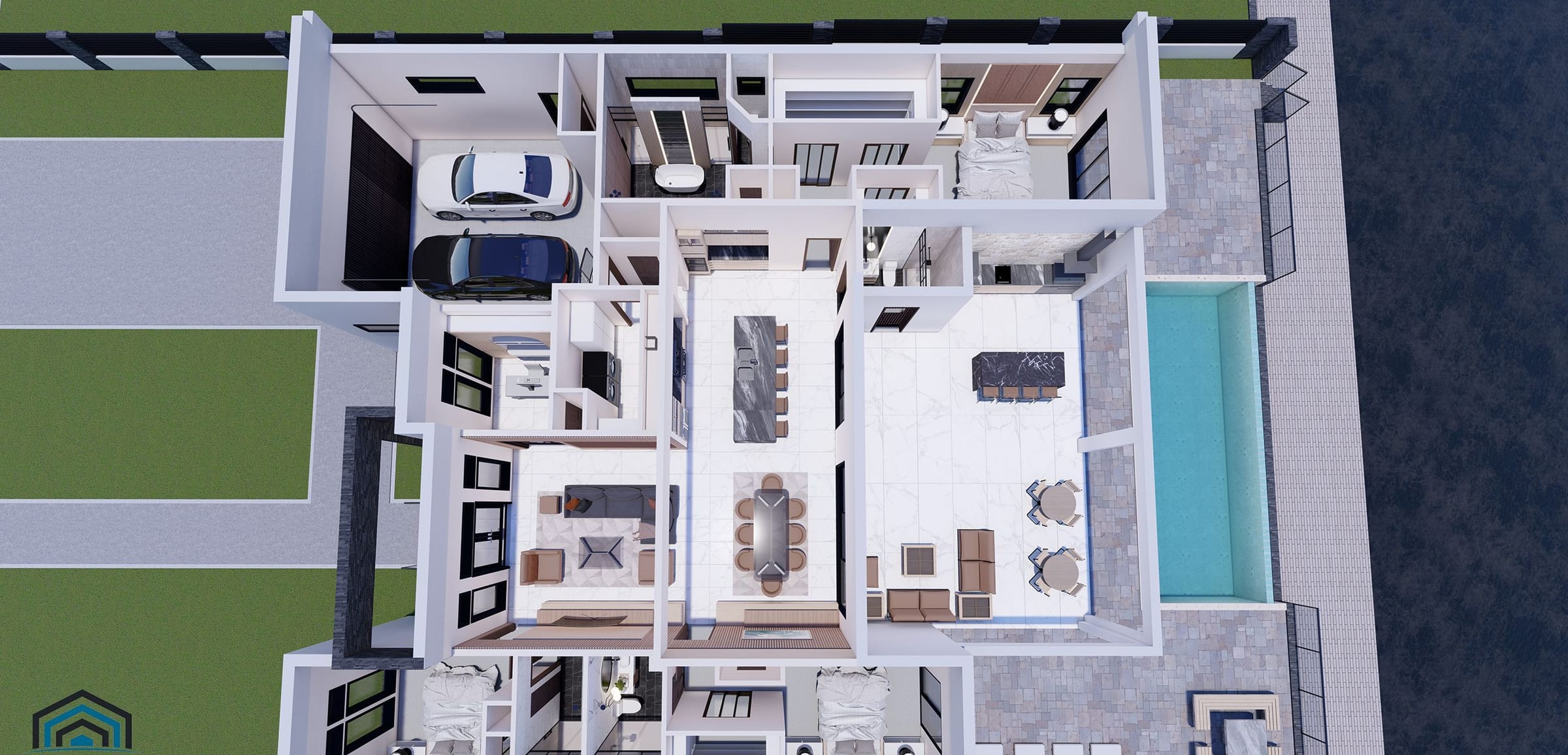 Aurai 3D floor plan, side view