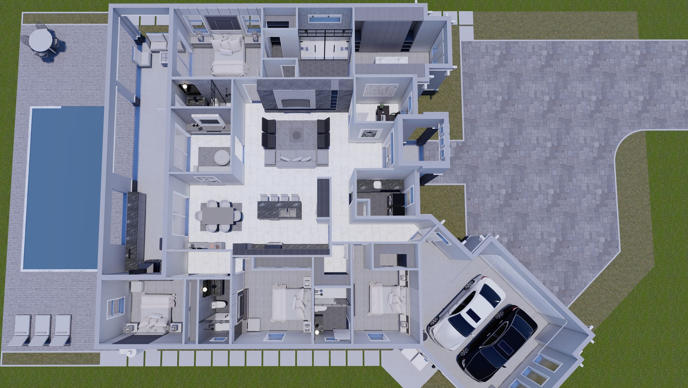 Bakis M1 3D floor plan, side view