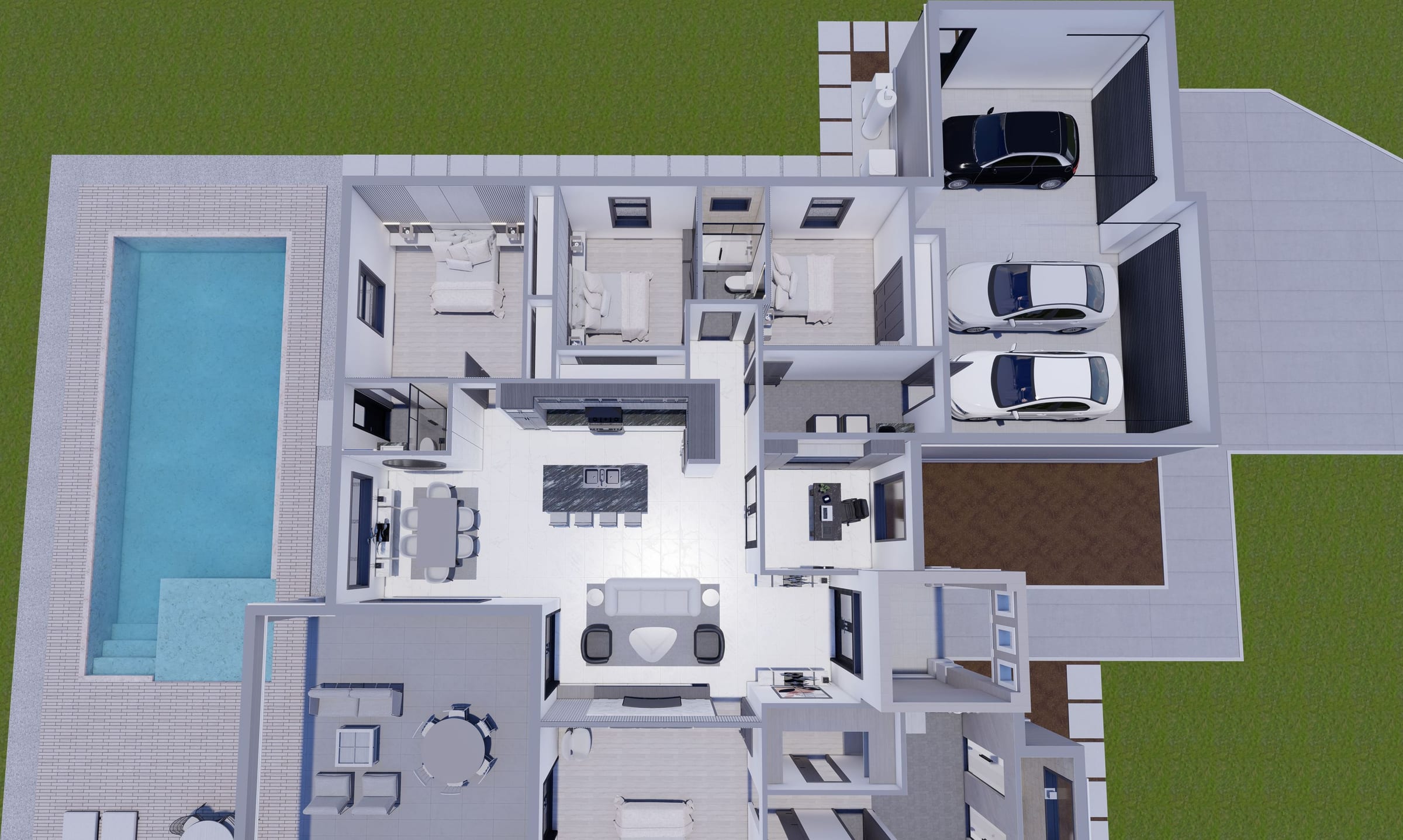 Baracoa M3 3D floor plan, side view
