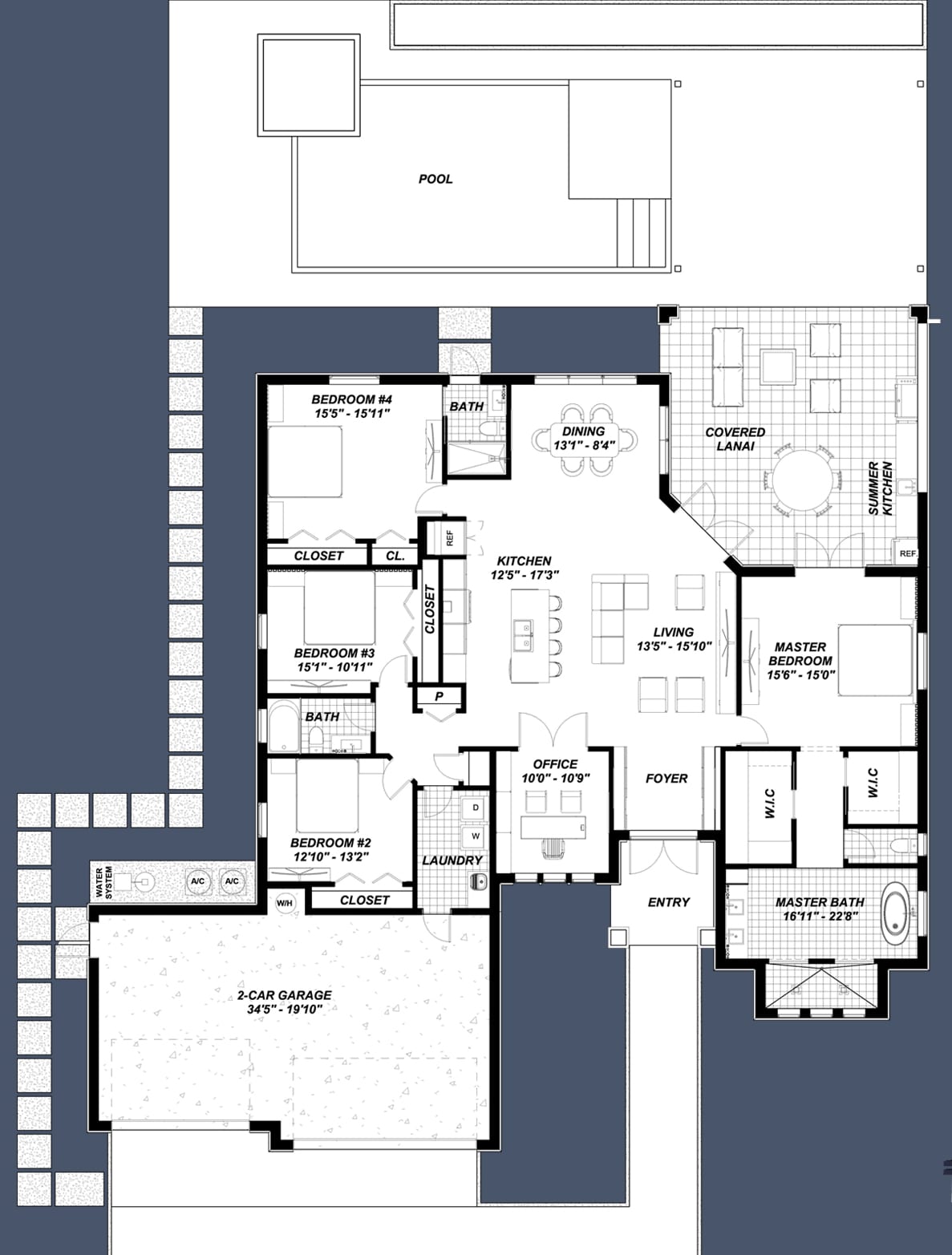 Baracoa 2D floor plan with dimensions