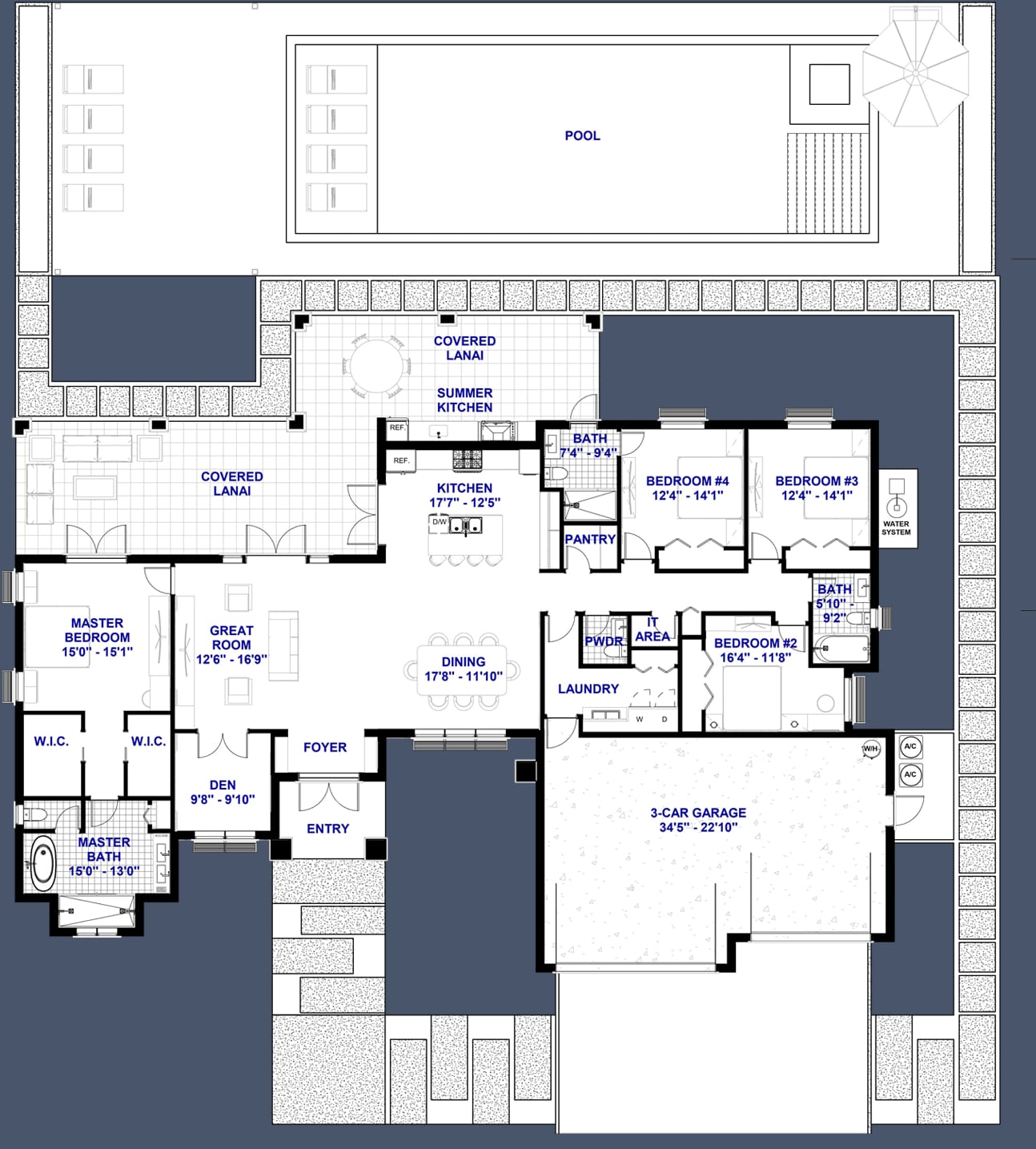 Bayate 2D floor plan with dimensions