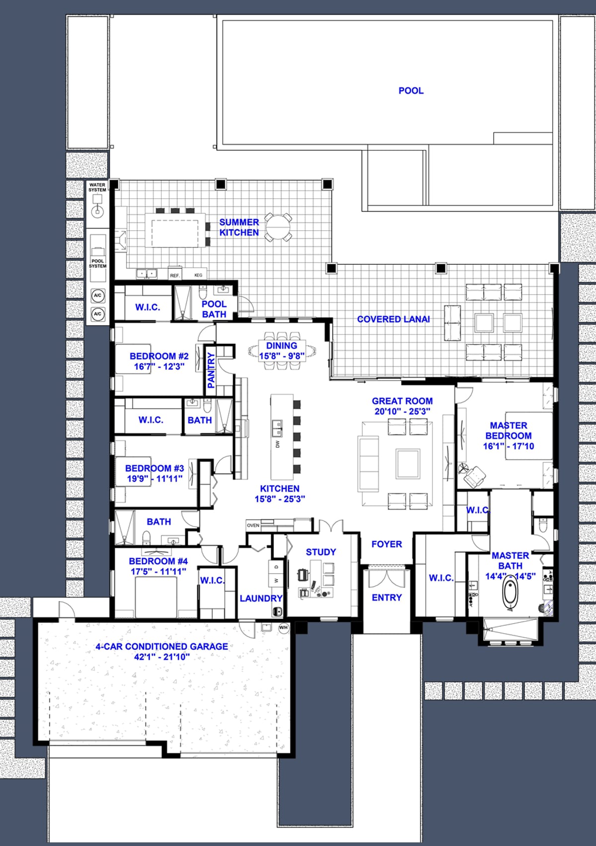 Bongiorno 2D floor plan with dimensions