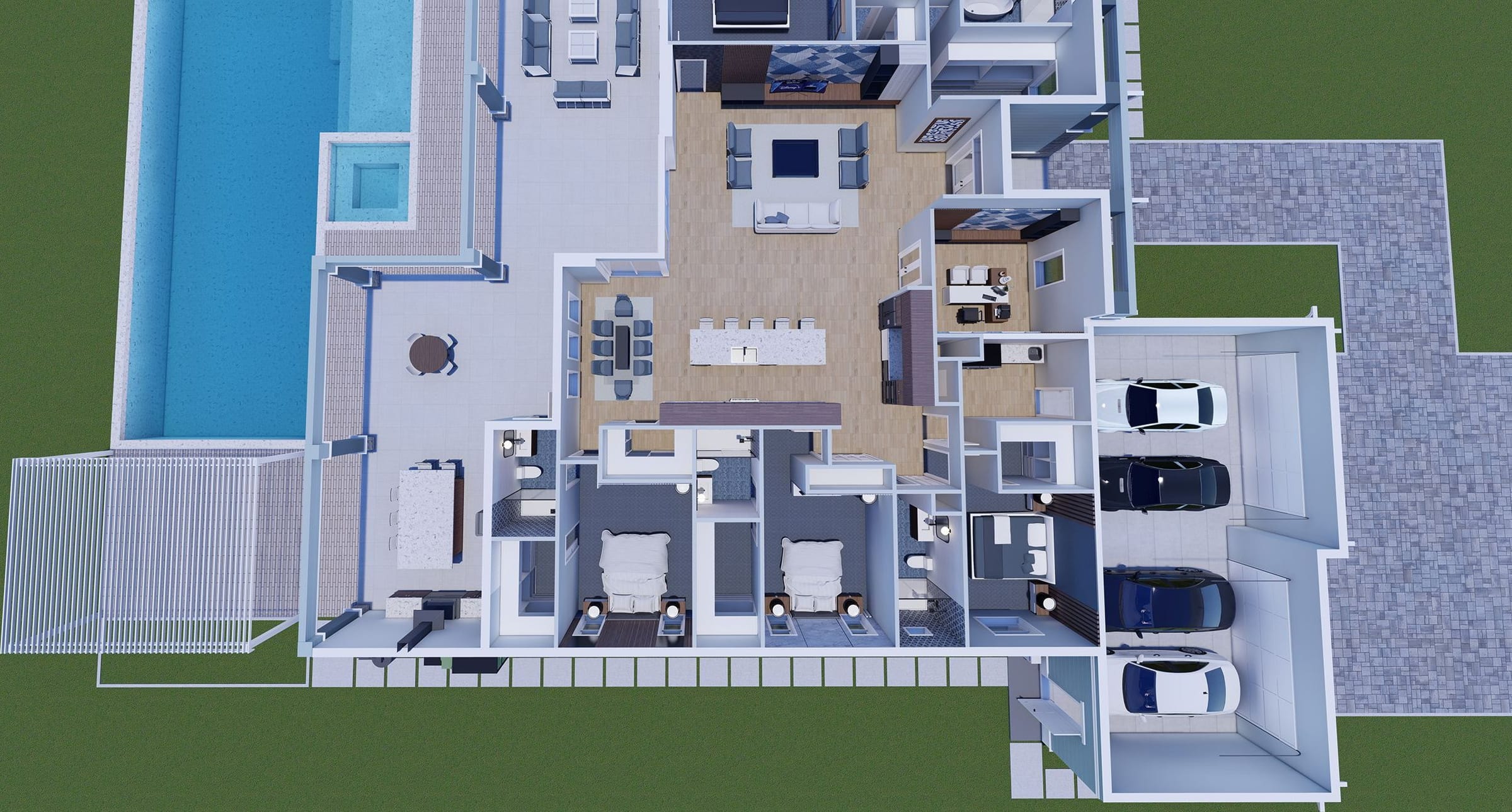 Bongiorno 3D floor plan, side view