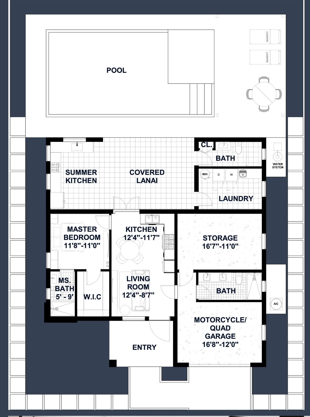 Boreas 2D floor plan with dimensions