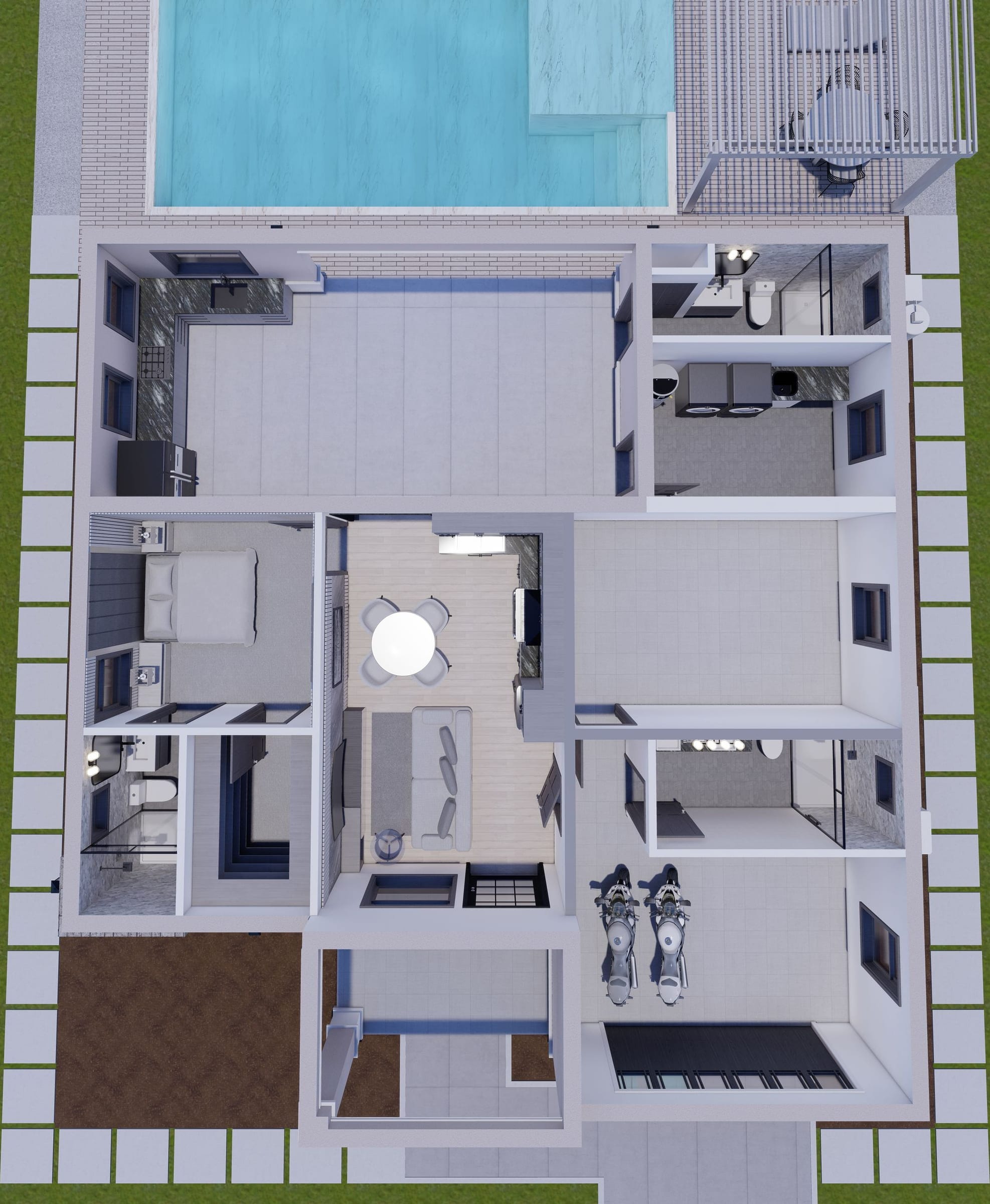 Boreas 3D floor plan, top-down