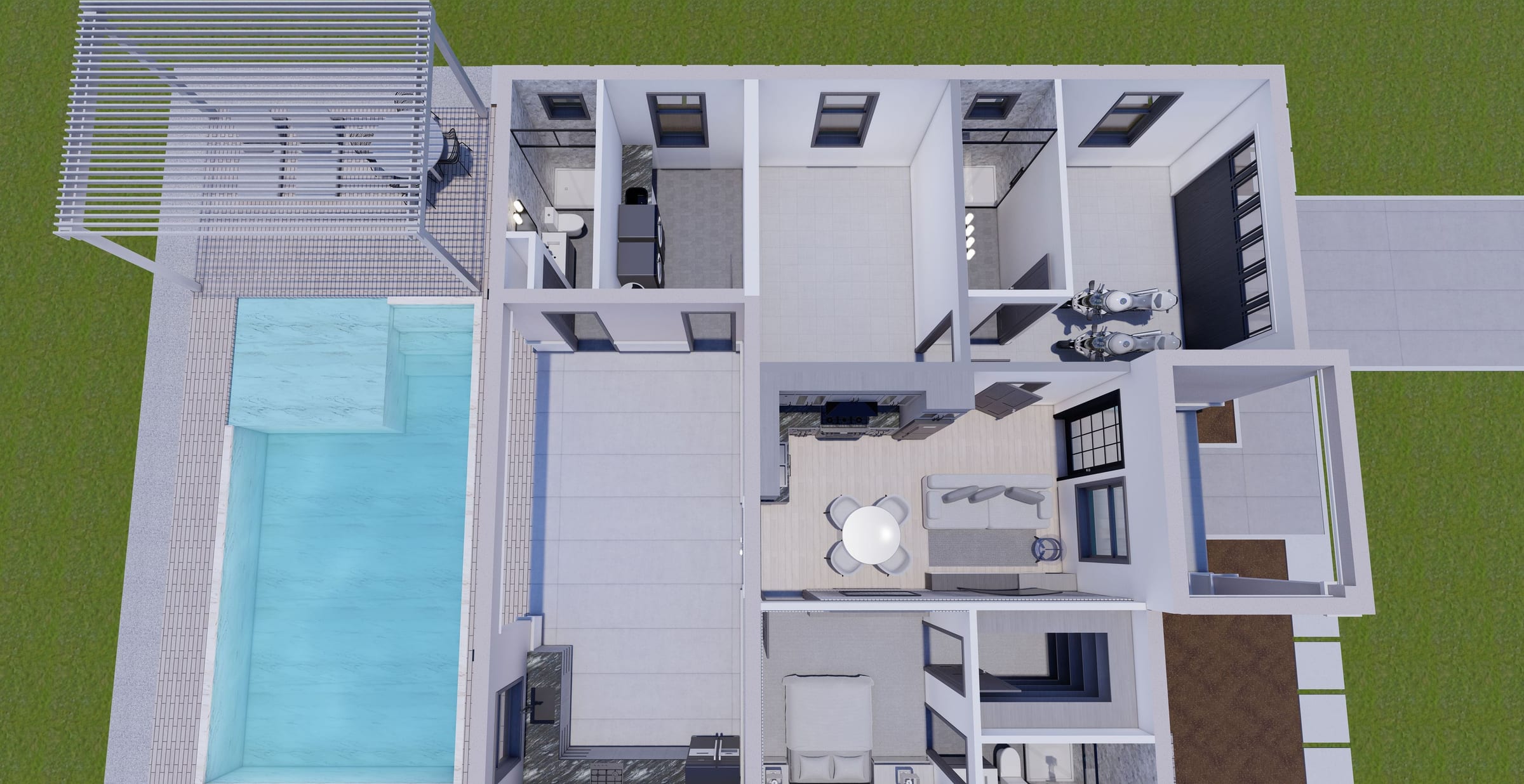 Boreas 3D floor plan, side view