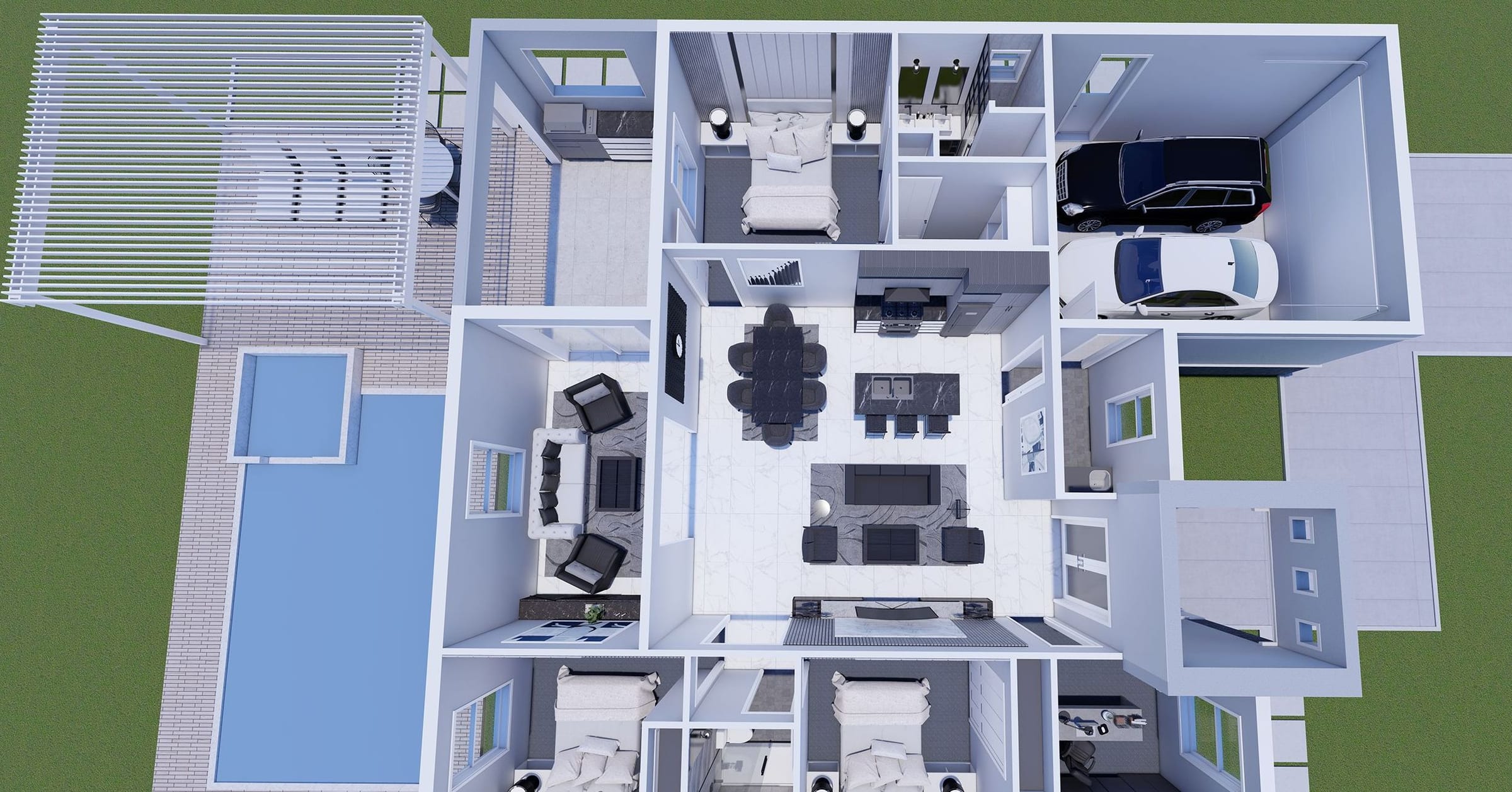 Cabeiri OP3 3D floor plan, side view