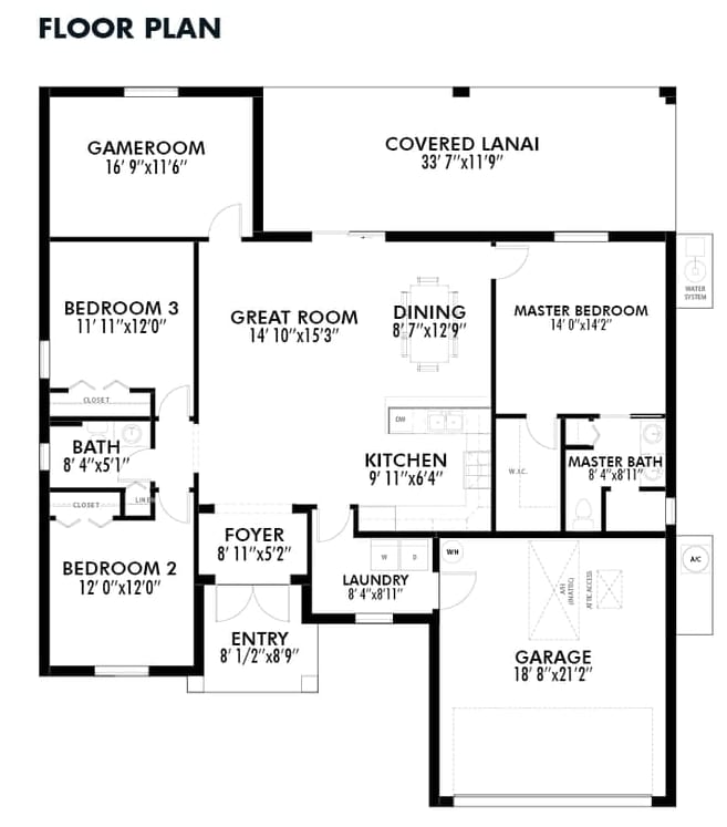 Cabeiri 2D floor plan with dimensions