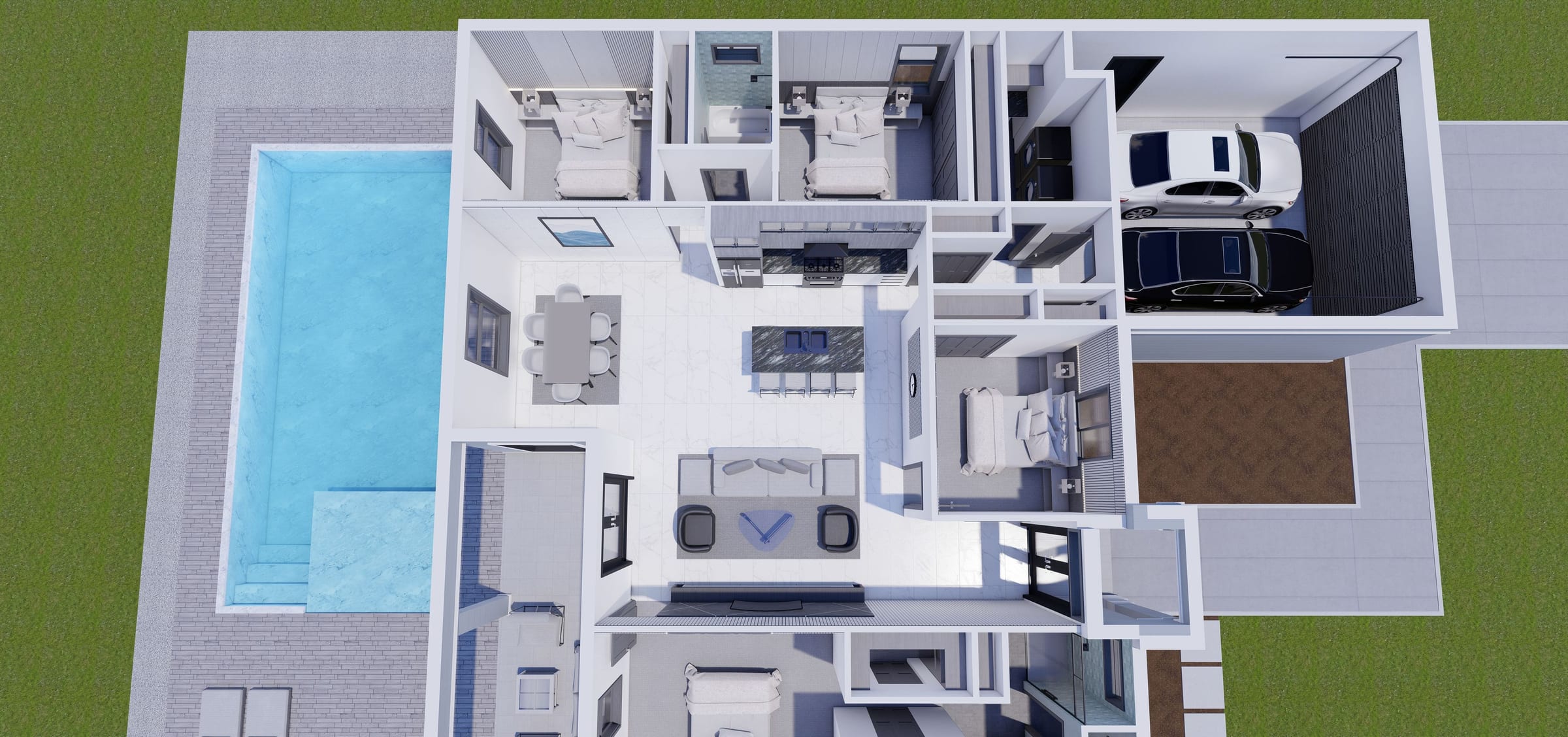 Caden M1 3D floor plan, side view