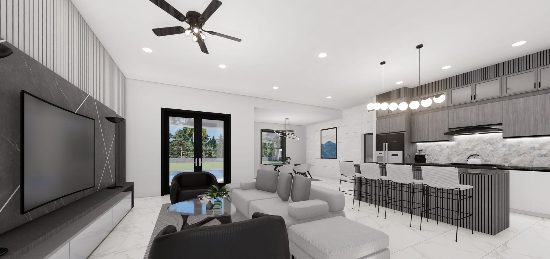 Caden M1 living area