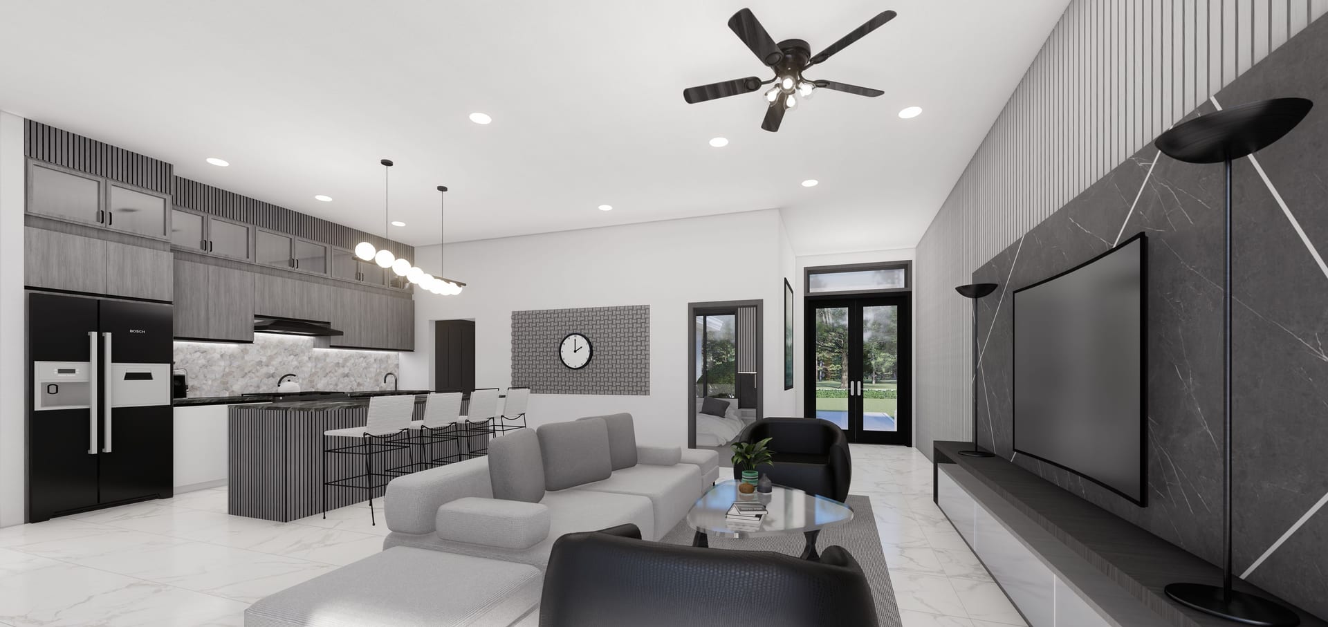 Caden M1 living area, alternate view