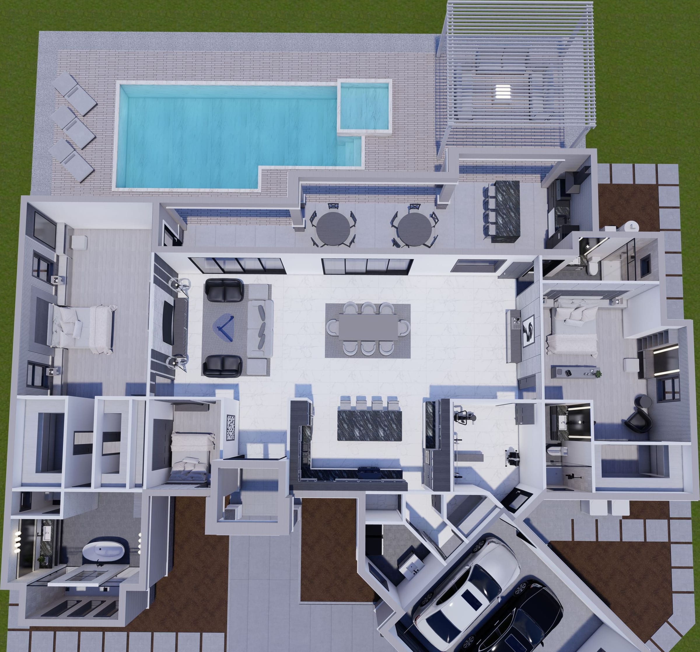 Cadmus M1 3D floor plan, top-down