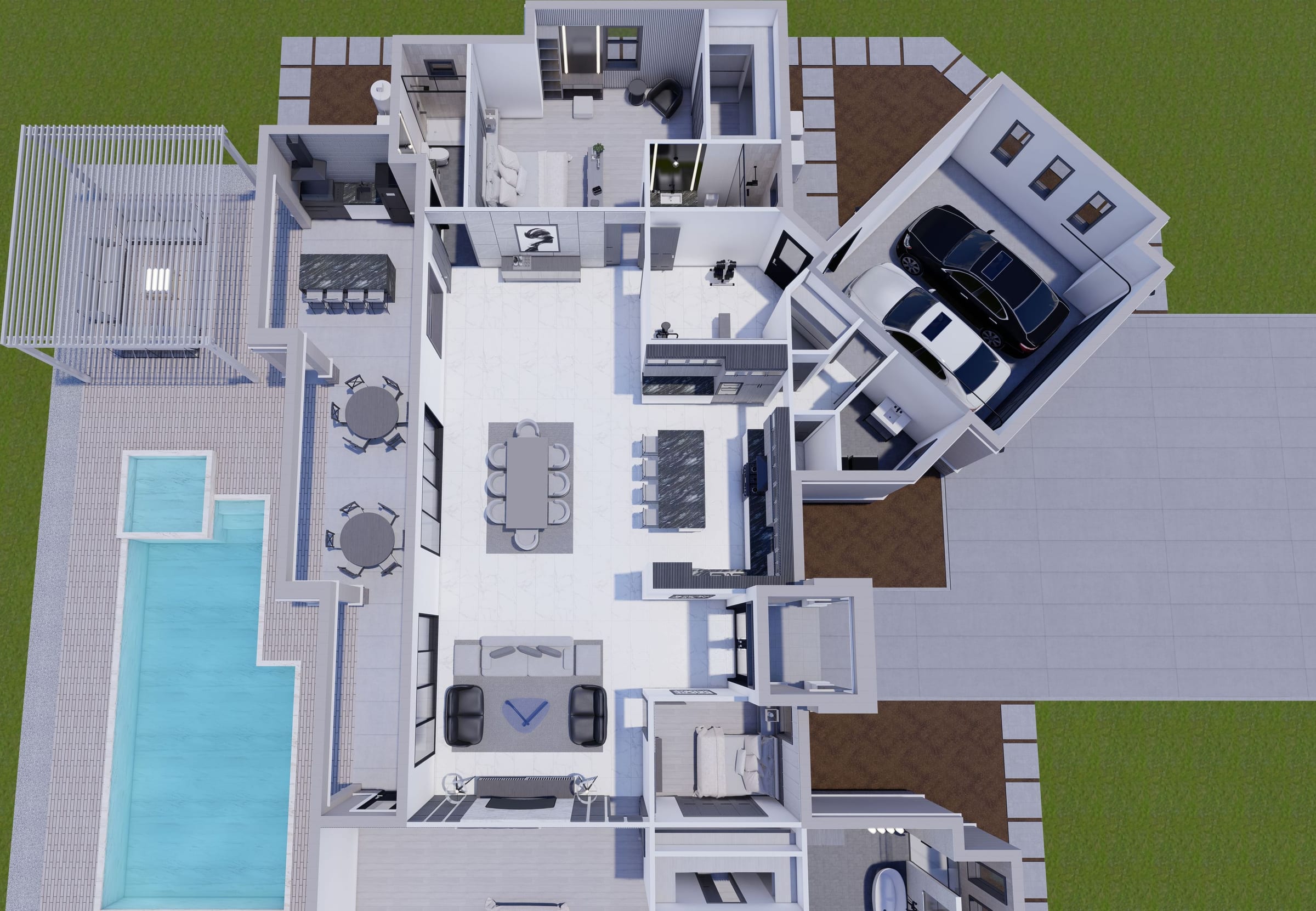 Cadmus M1 3D floor plan, side view