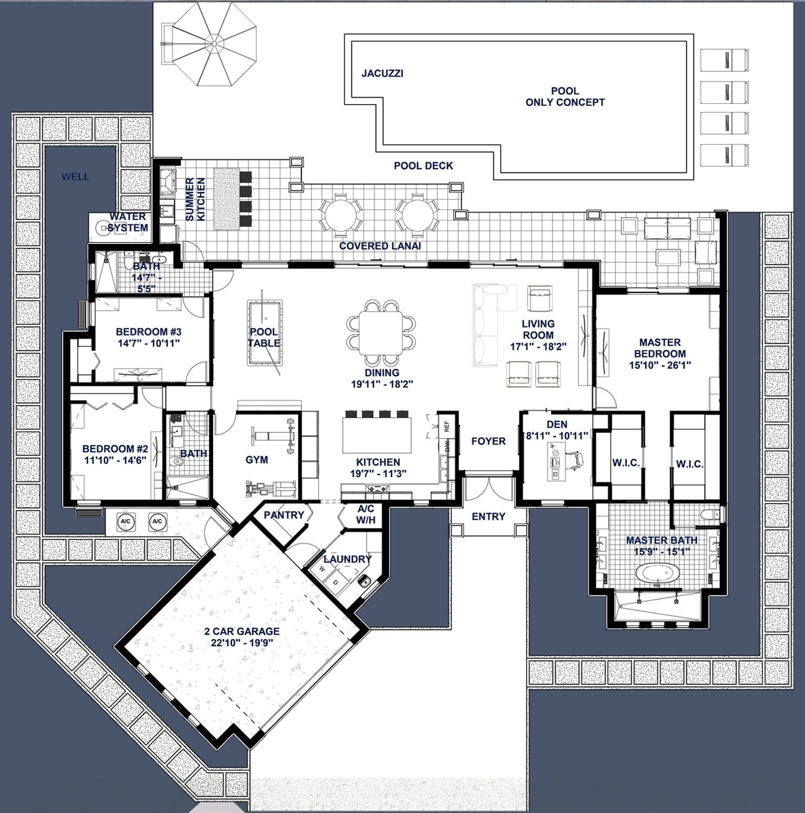 Cadmus 2D floor plan with dimensions