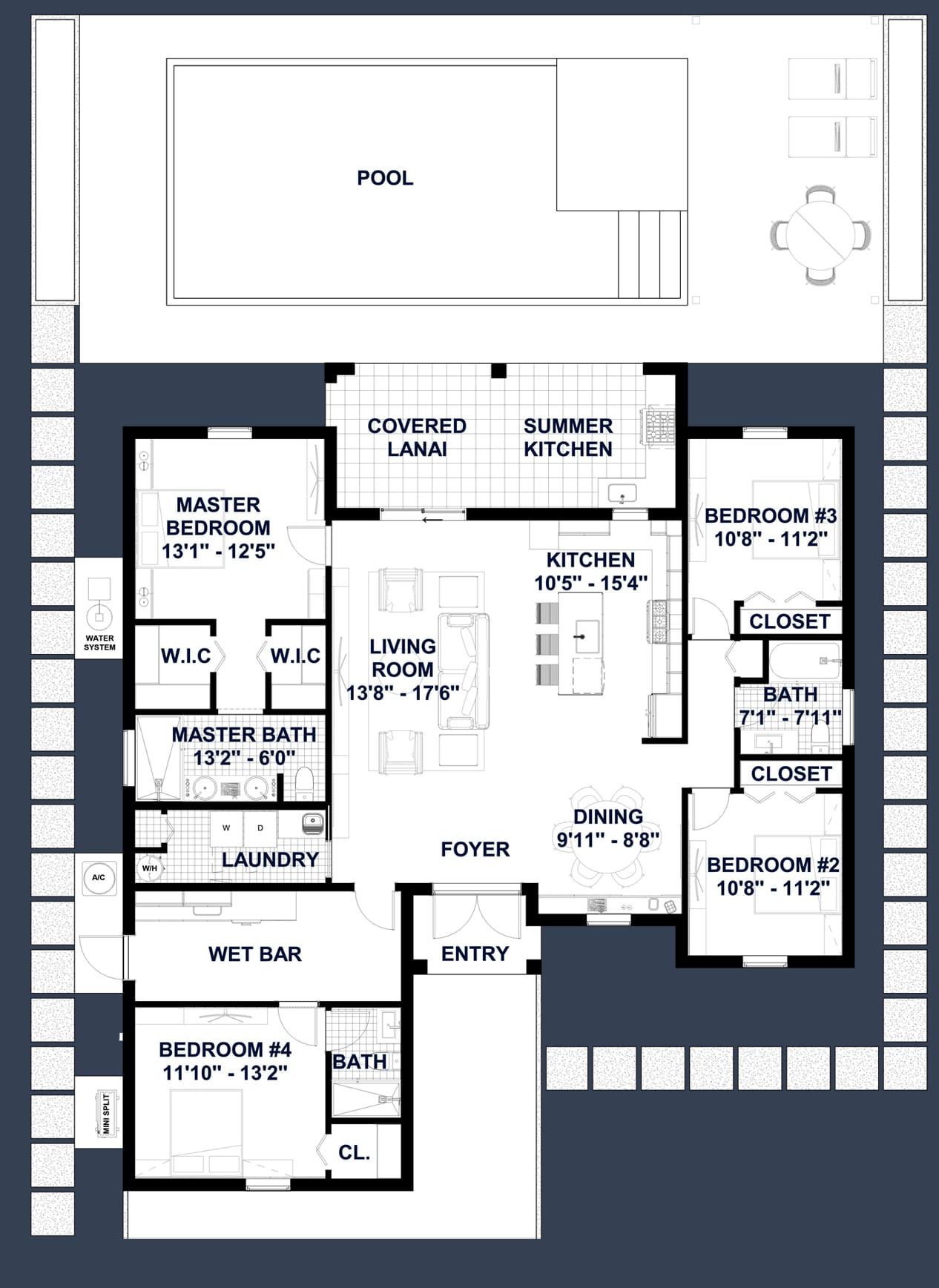 Caeneus M1 Op. ADU 2D floor plan with dimensions