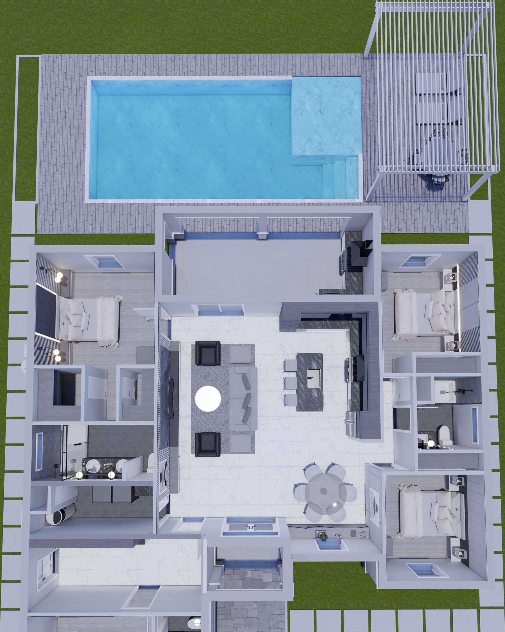Caeneus M1 Op. ADU 3D floor plan, top-down