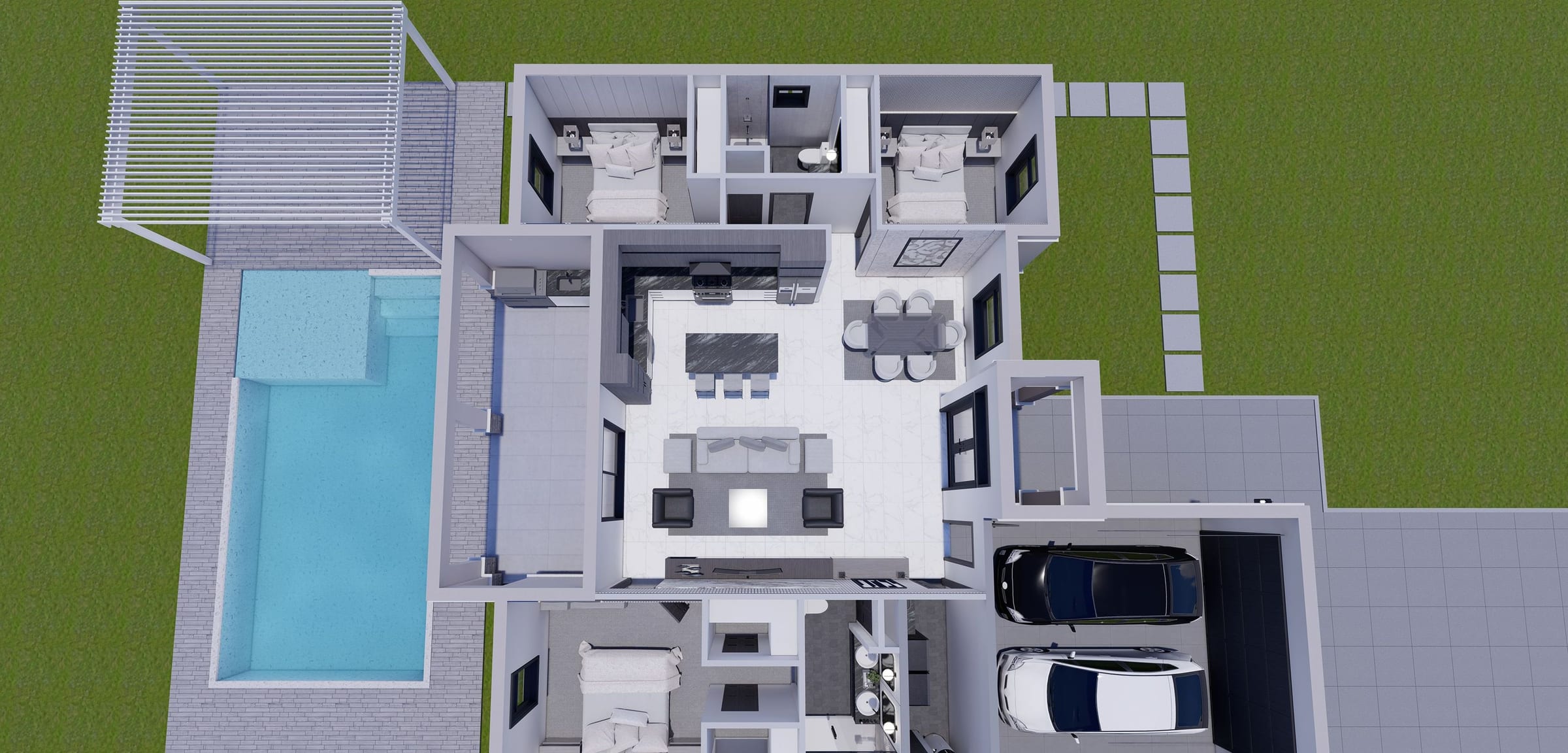 Caeneus M1 3D floor plan, side view