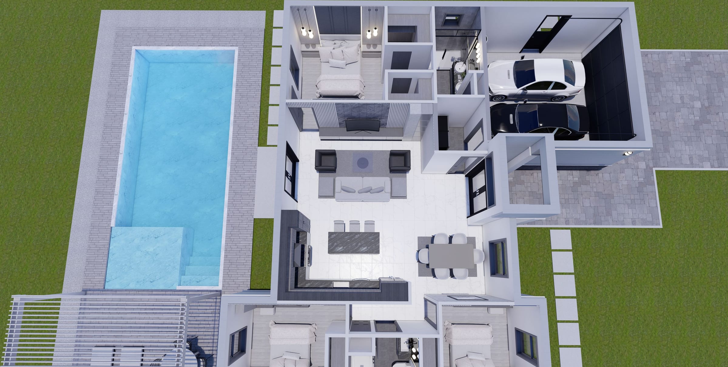 Caeneus M3 3D floor plan, side view