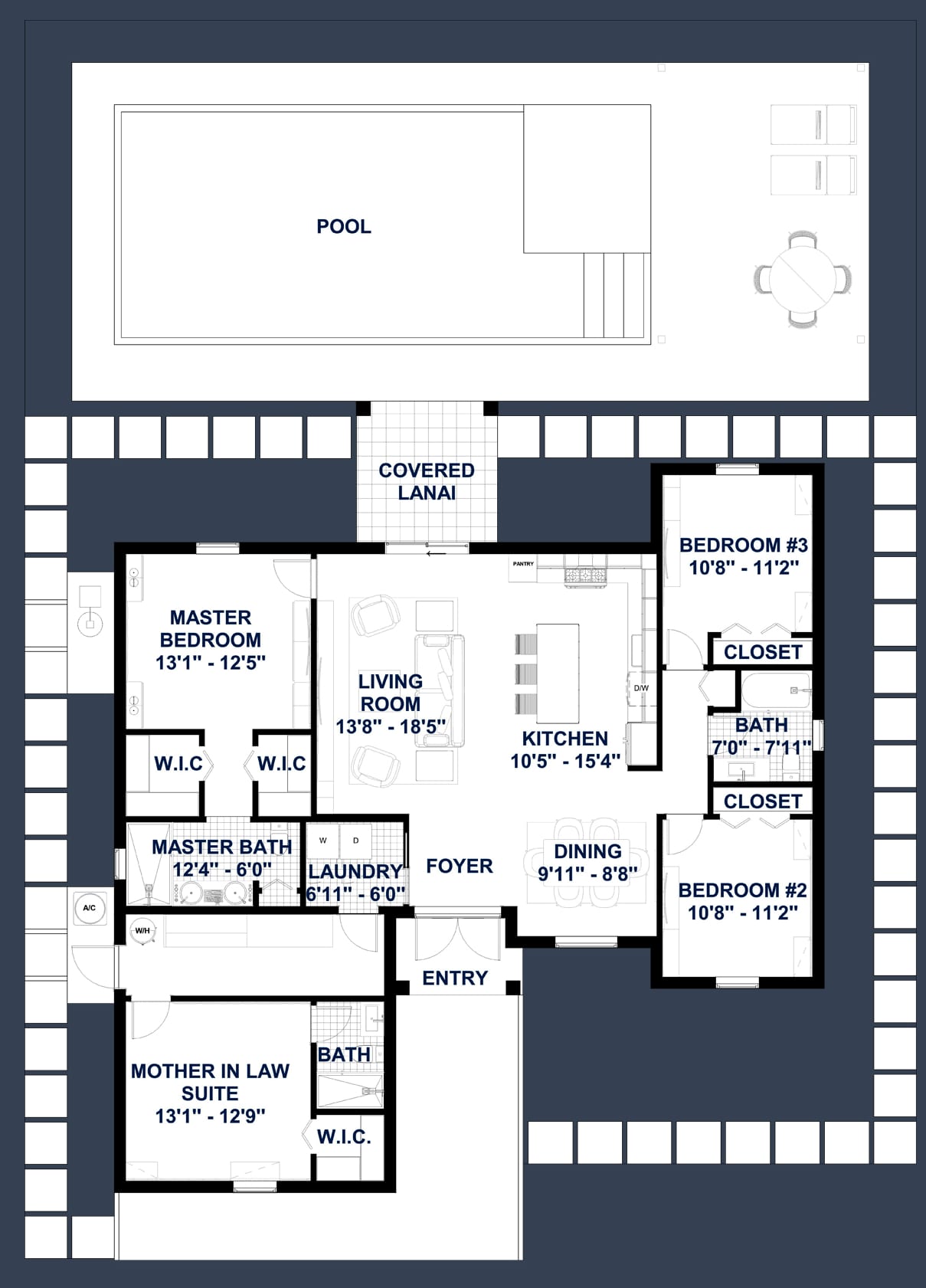 Caeneus Op.ADU 2D floor plan with dimensions