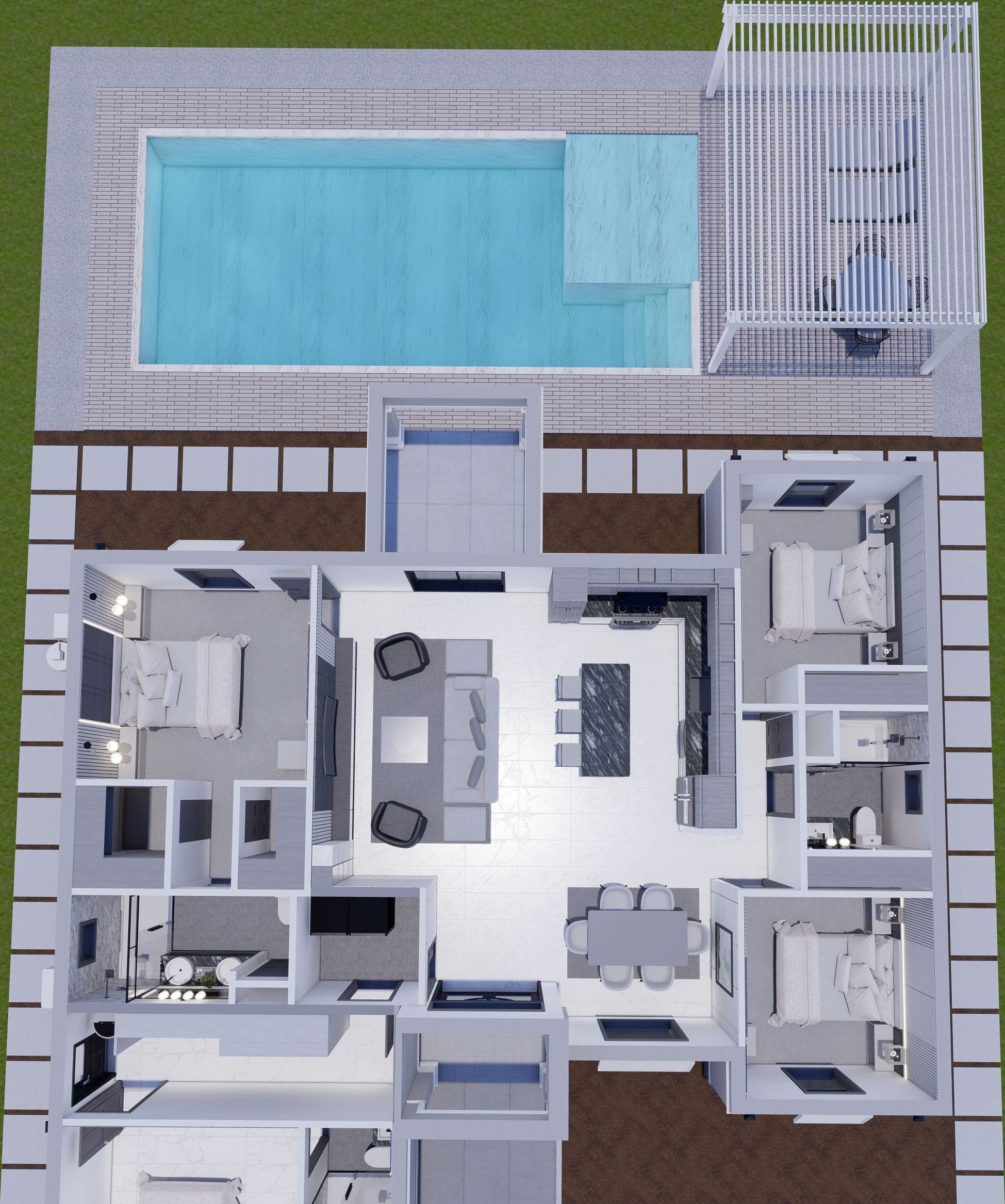 Caeneus Op.ADU 3D floor plan, top-down