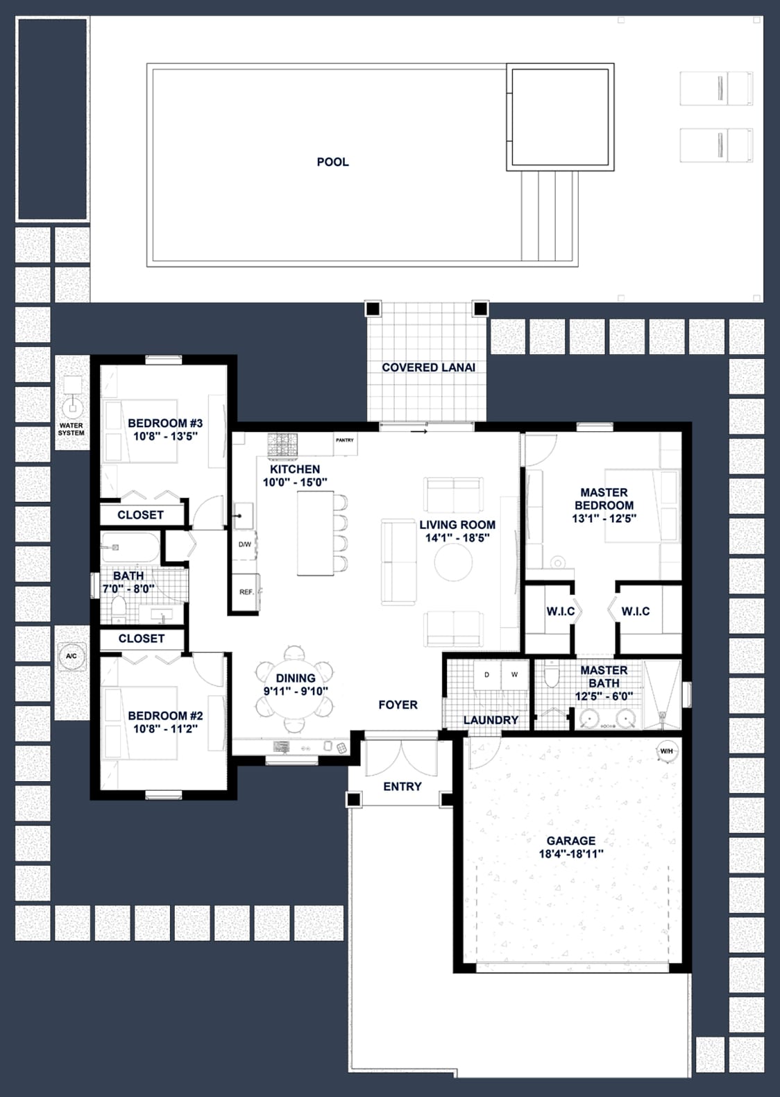 Caeneus 2D floor plan with dimensions