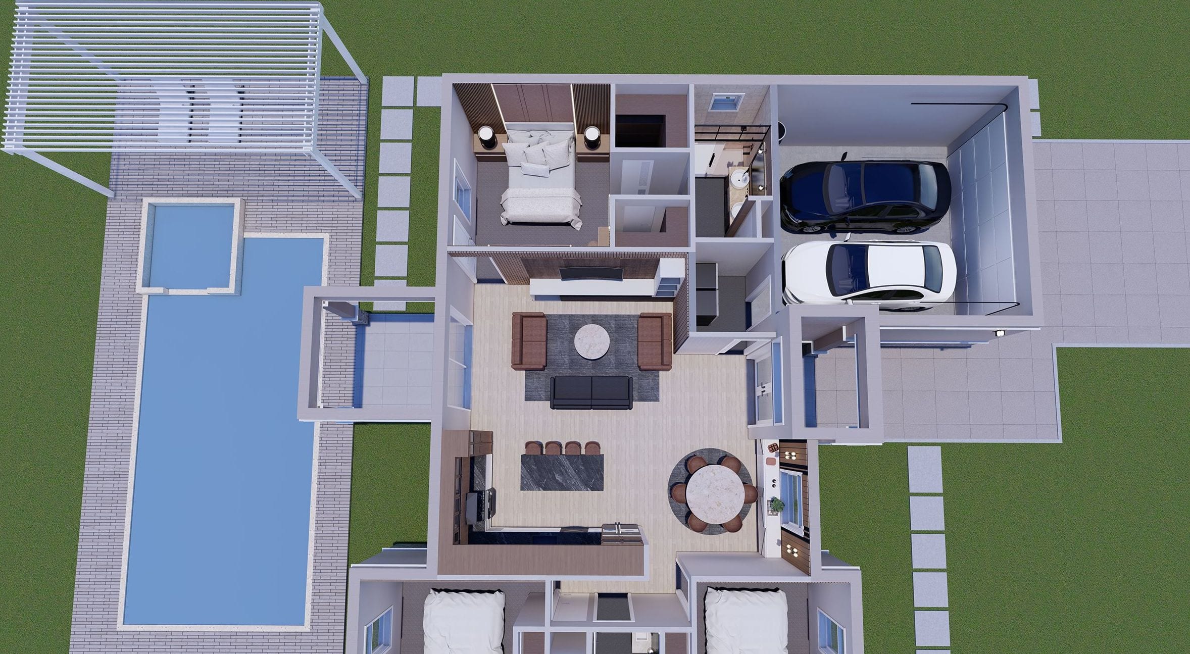 Caeneus 3D floor plan, side view