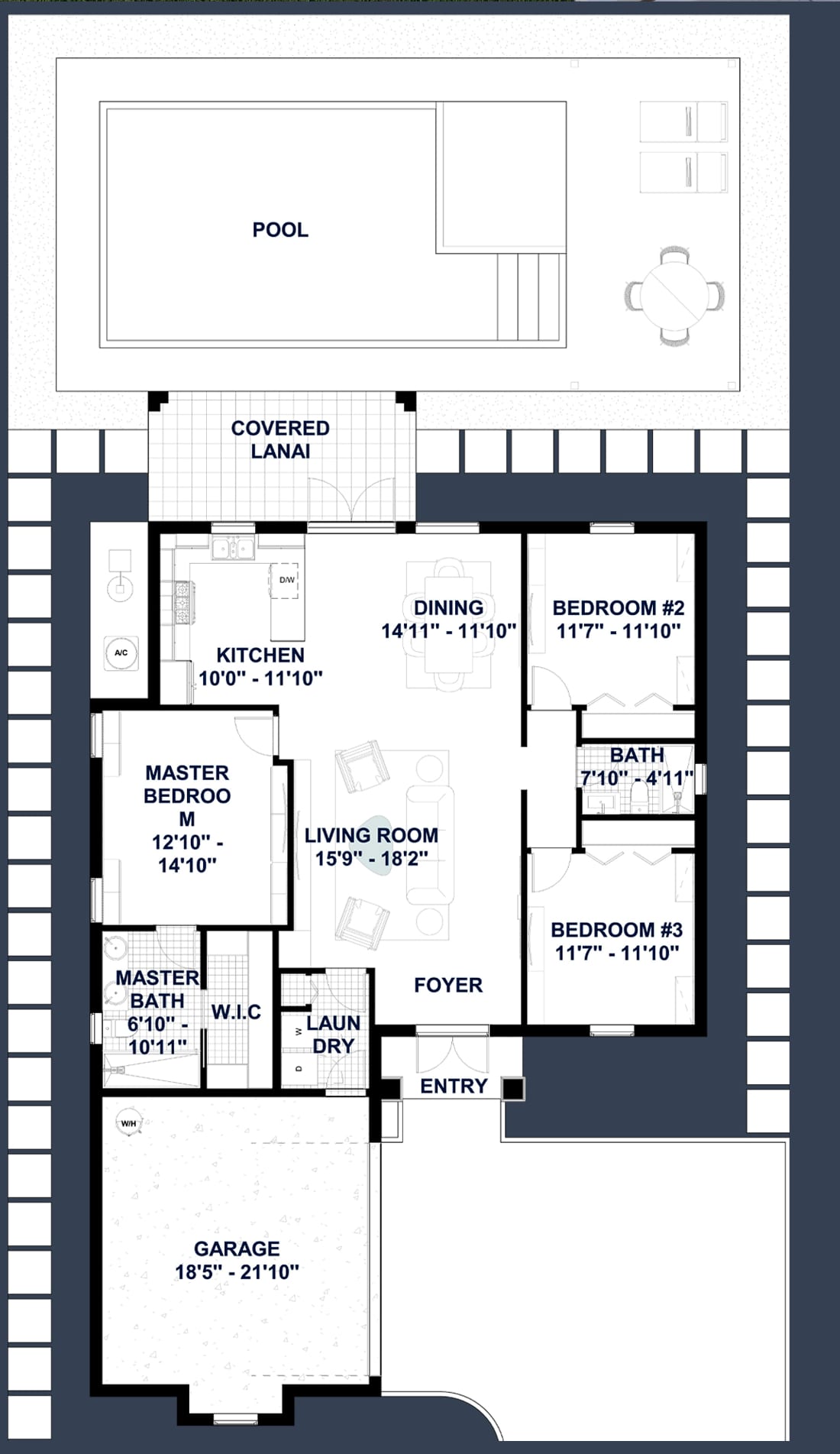 Cerastes 2D floor plan with dimensions