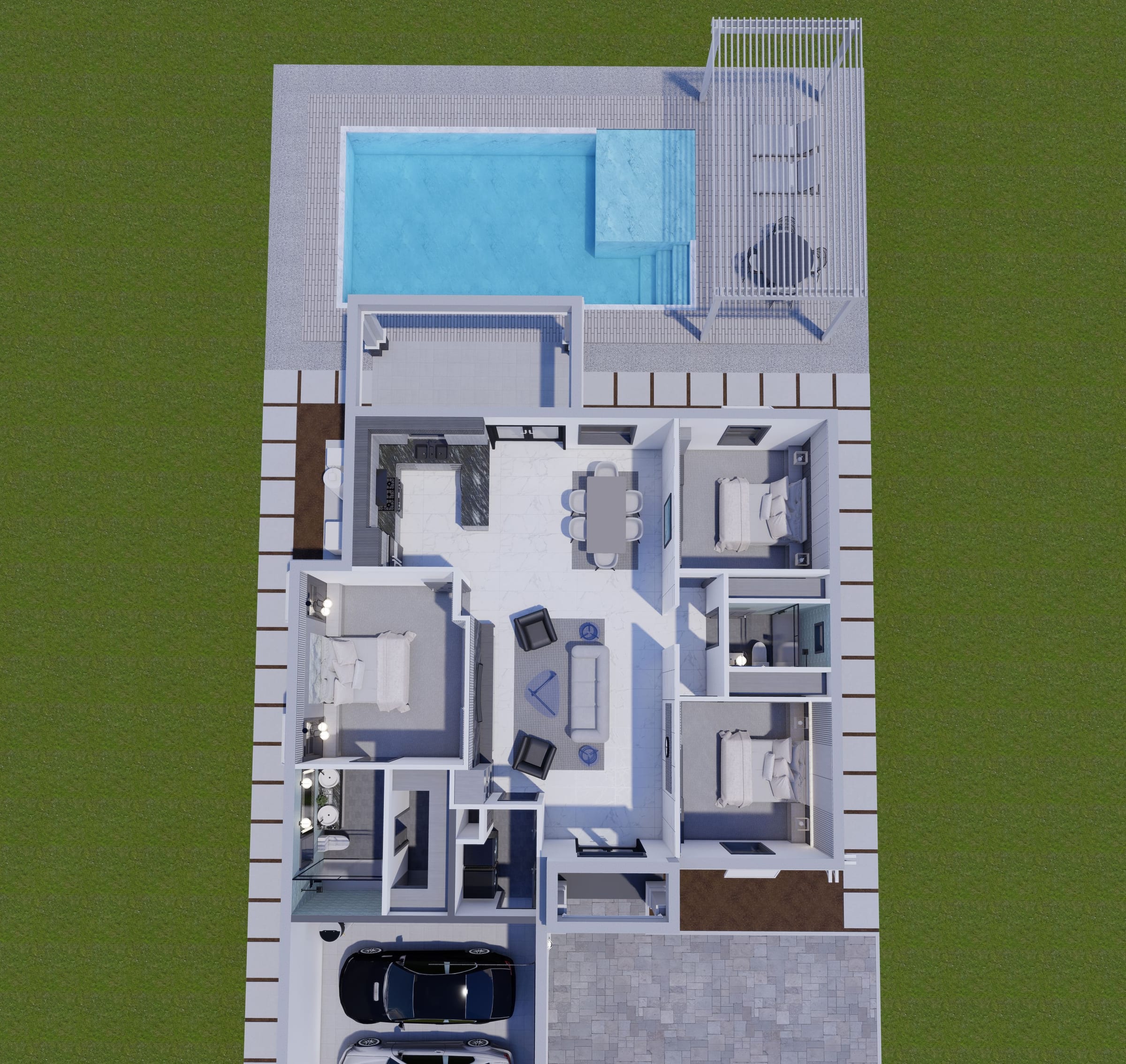 Cerastes 3D floor plan, top-down