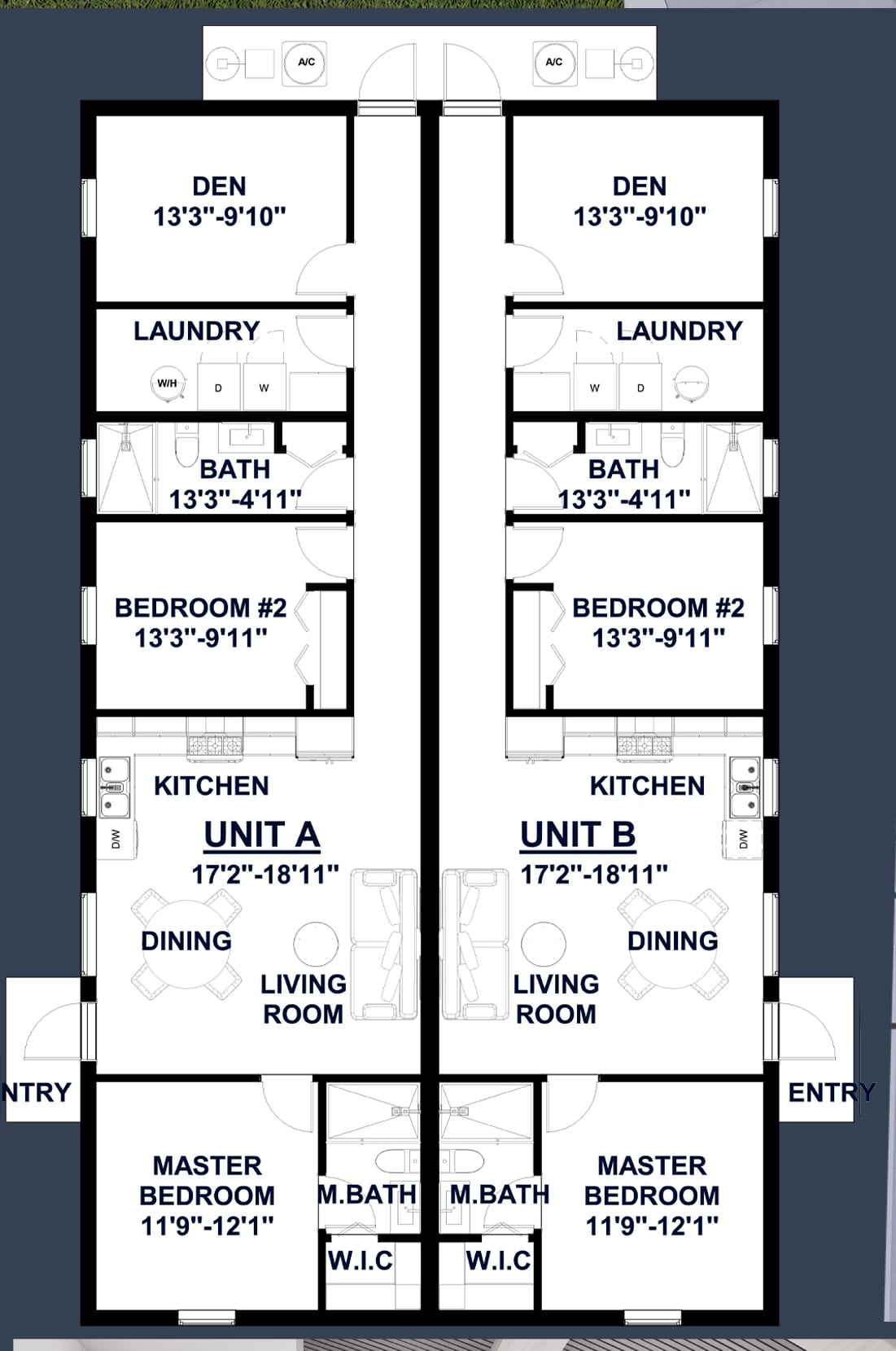 Charon 2D floor plan with dimensions