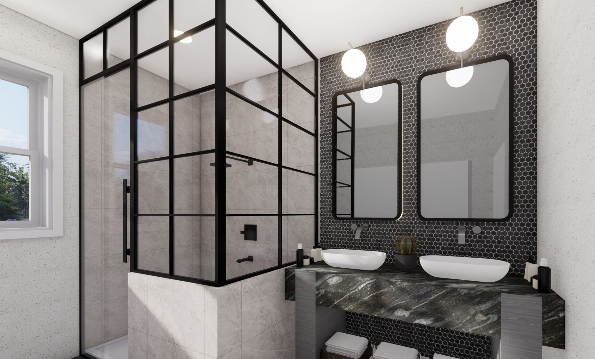 Circe Op. Garage Front master bath