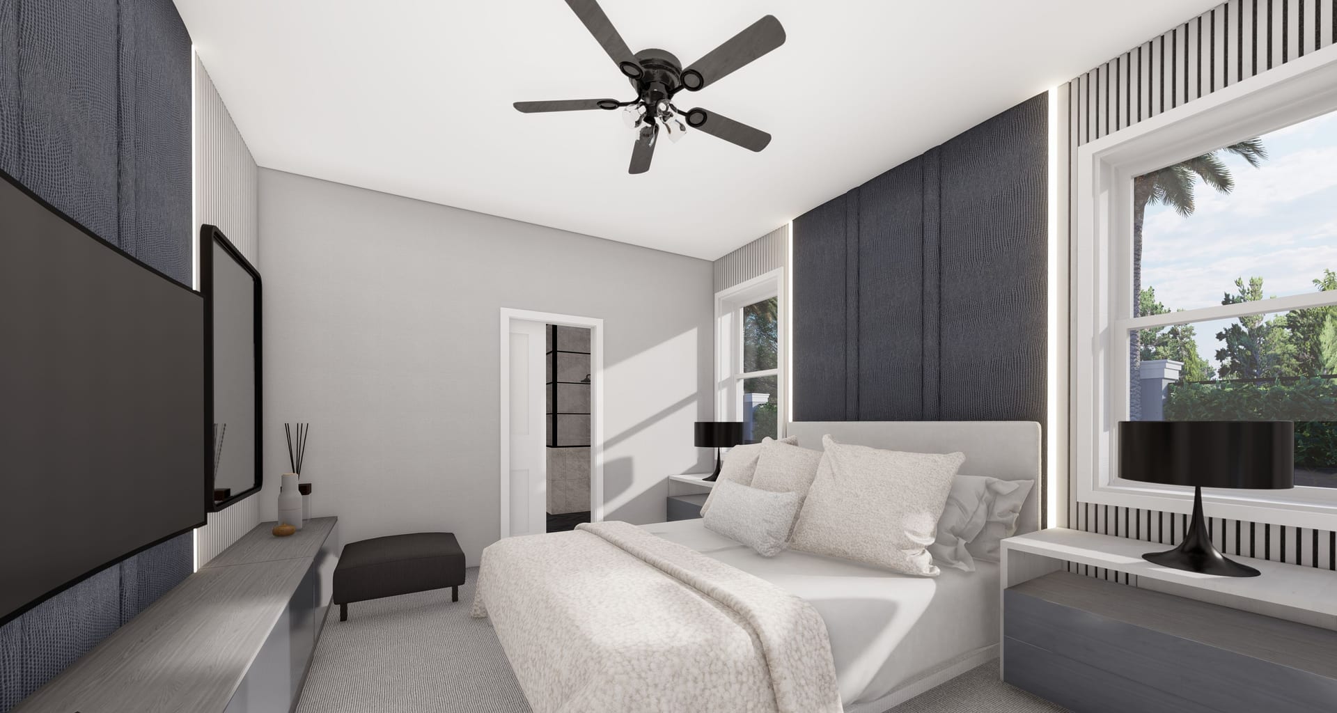 Circe Op. Garage Front master bedroom