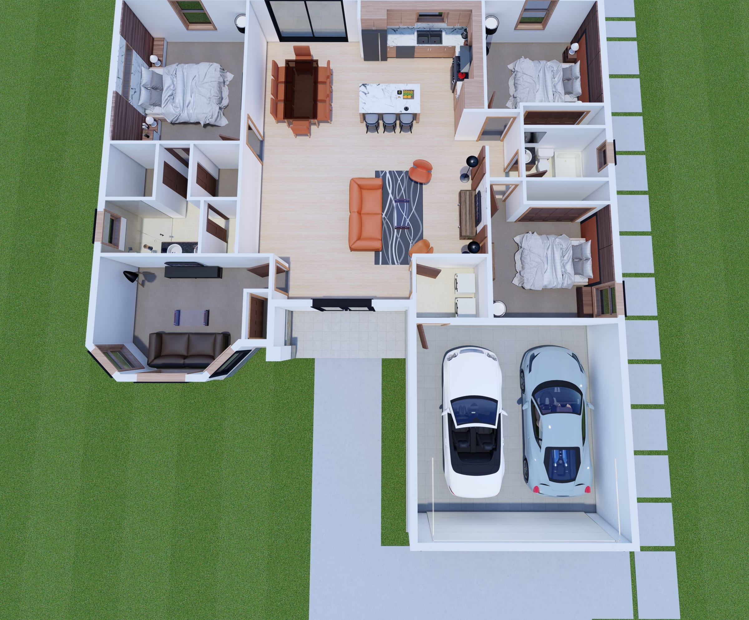 Creon 3D floor plan, top-down
