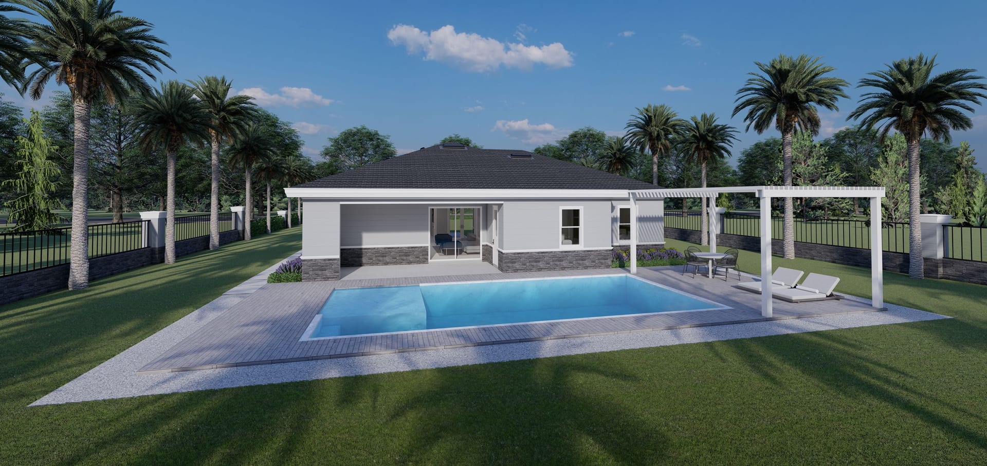 Cres M1 (No Garage) Op.2 rear facade