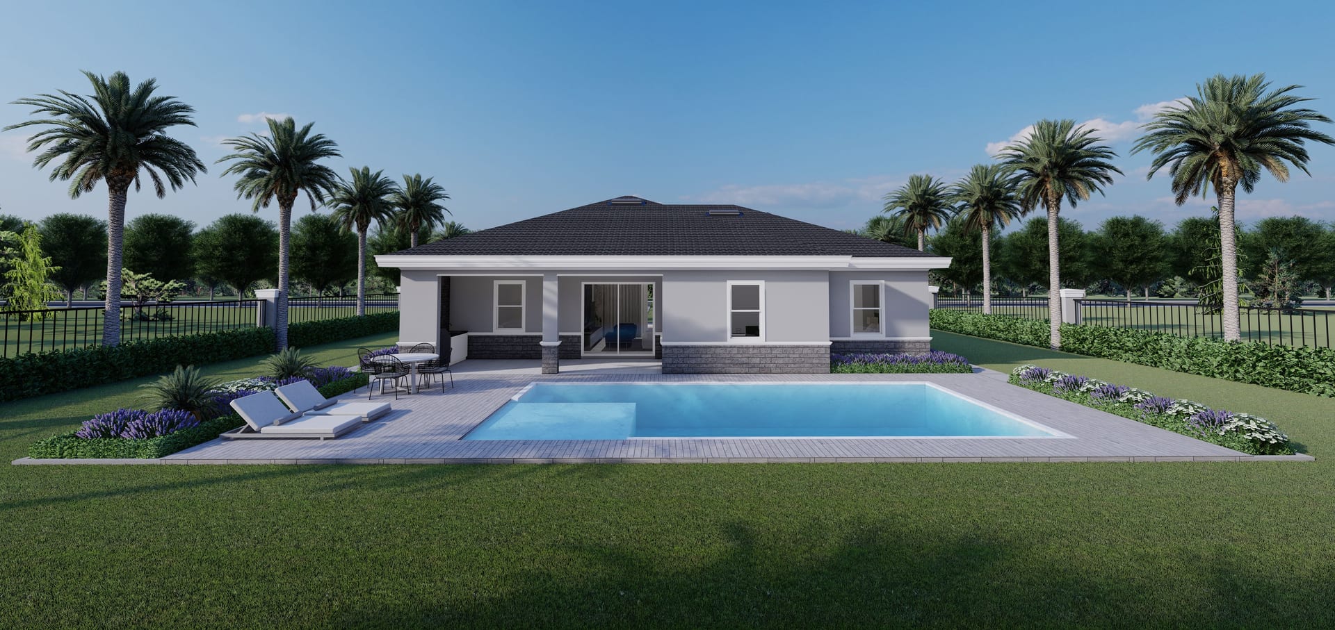 Cres M1 Op. No Garage rear facade