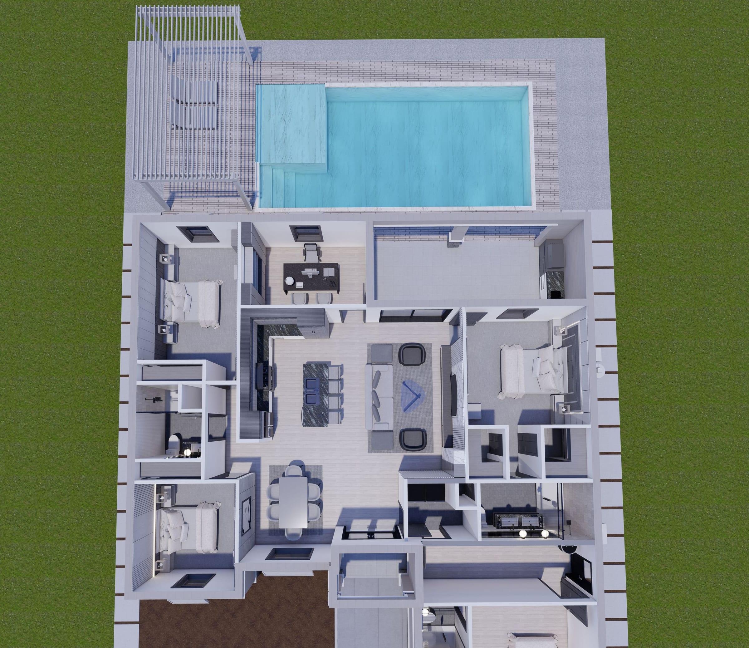Cres M11 ADU 3D floor plan, top-down