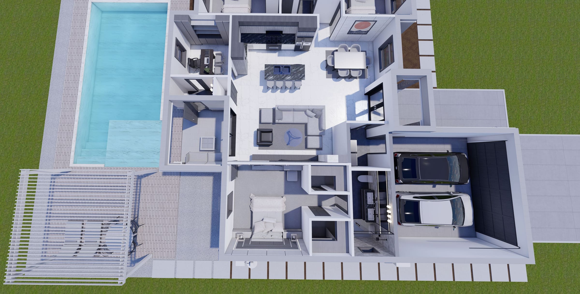 Cres M3 3D floor plan, side view