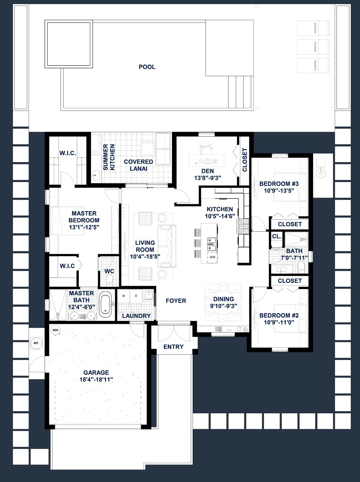 Cres M5 2D floor plan with dimensions