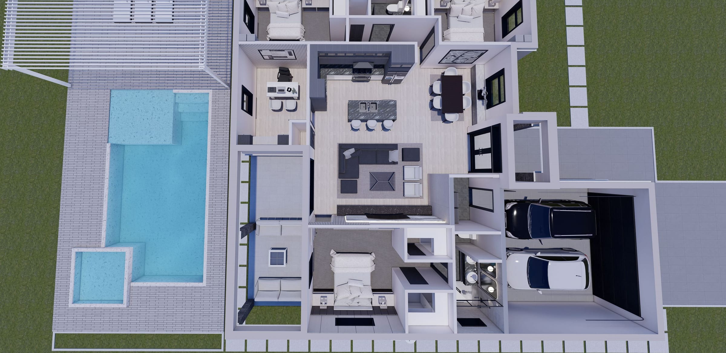 Cres M6 3D floor plan, side view