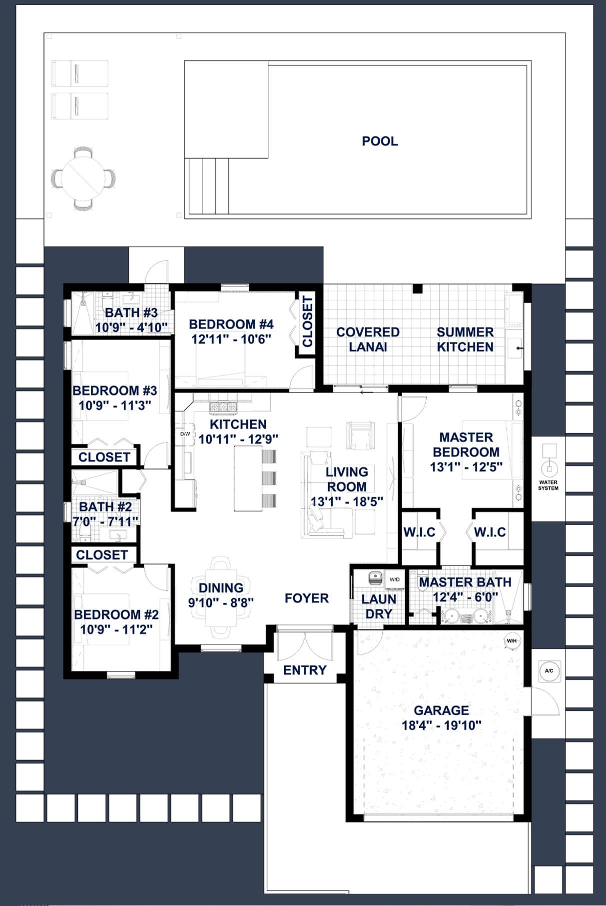 Cres M7 OP1 2D floor plan with dimensions