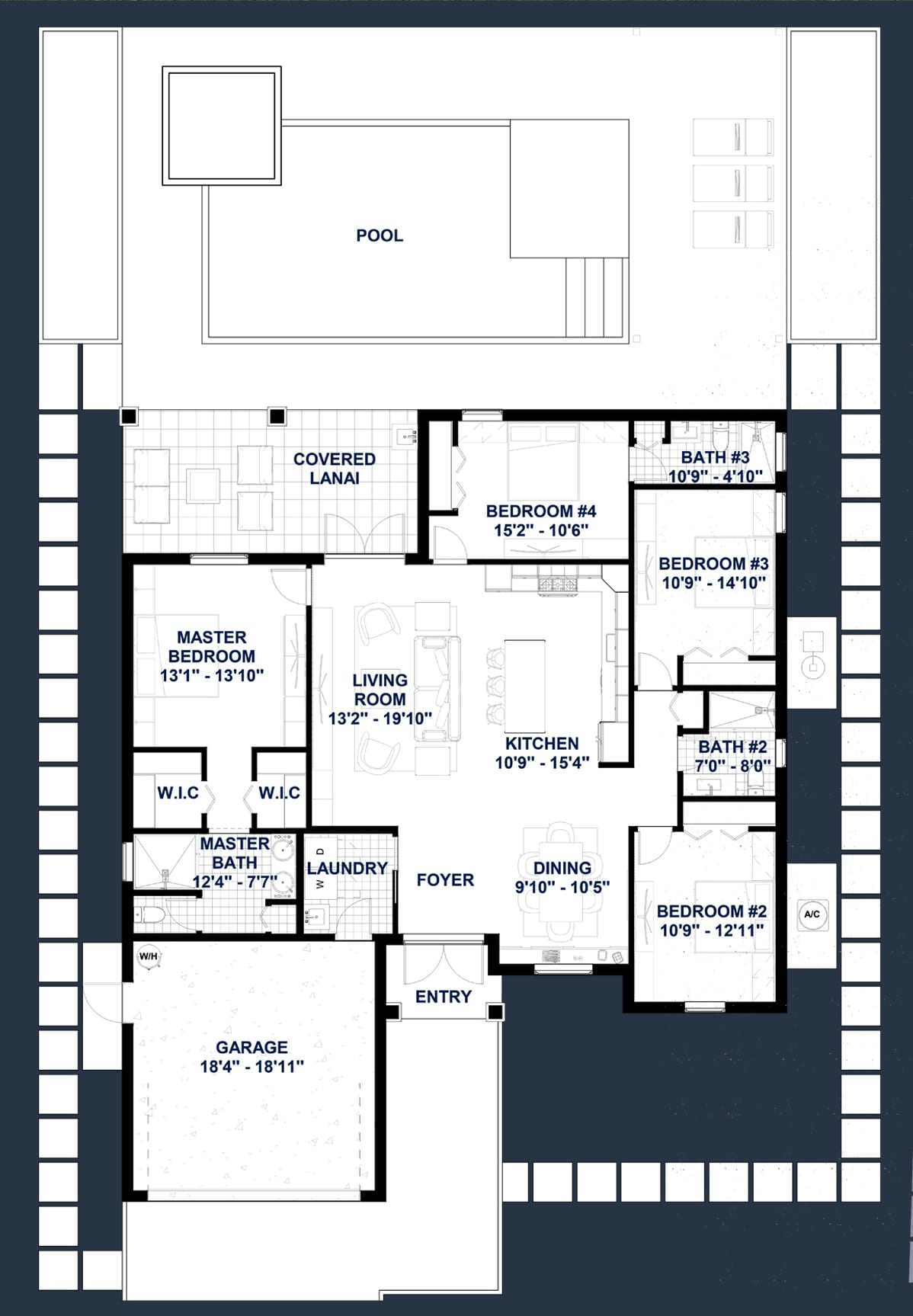 Cres M8 2D floor plan with dimensions