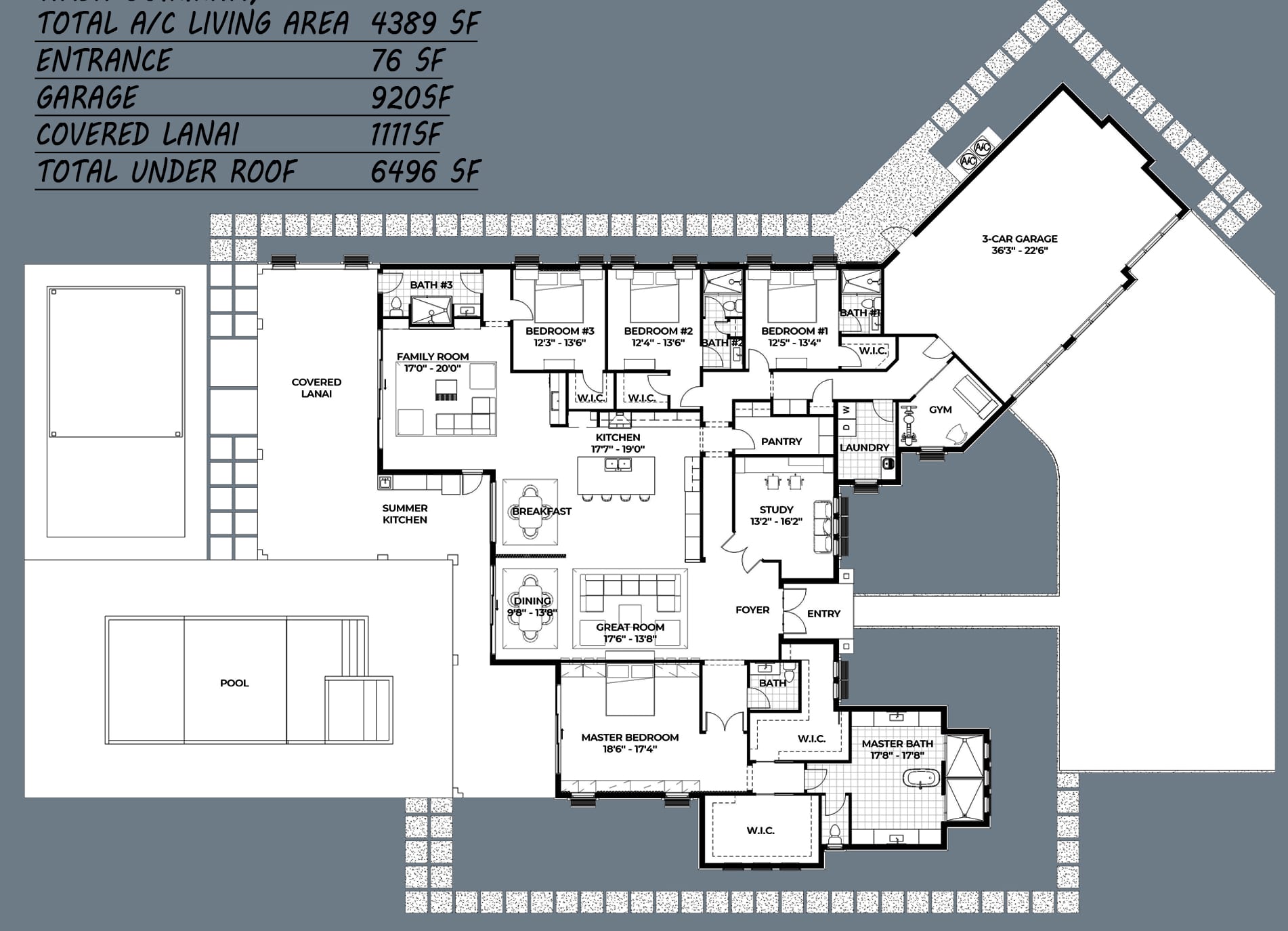 Crius 2D floor plan with dimensions
