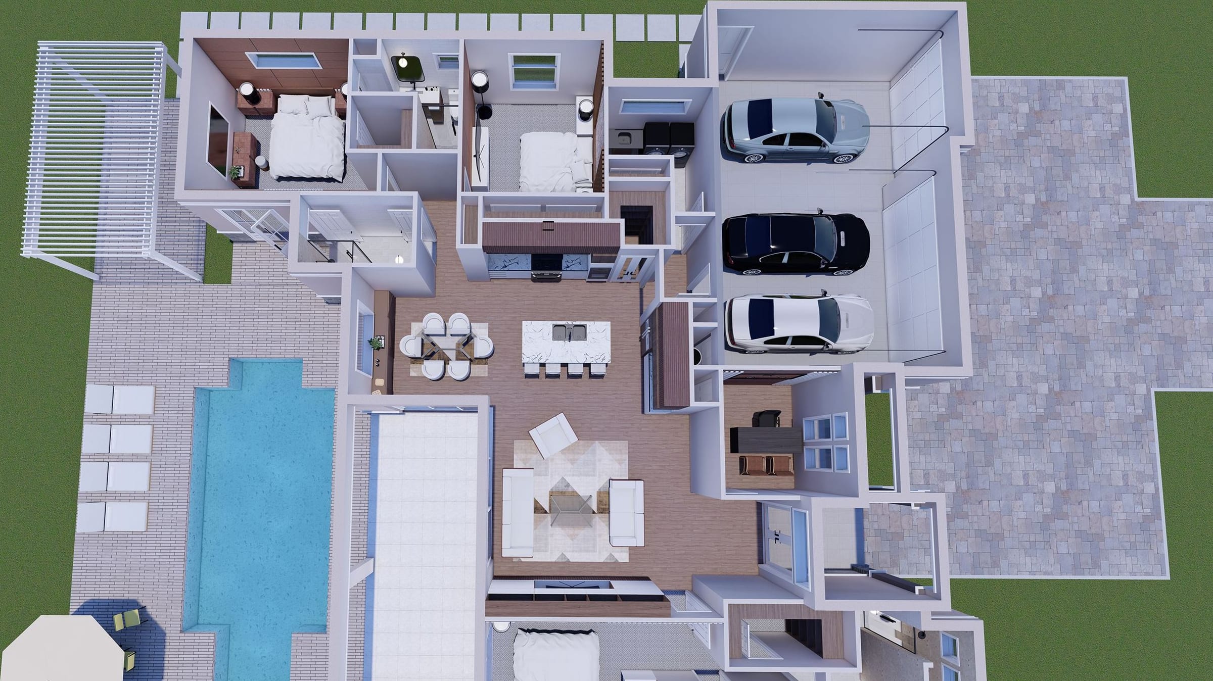 Danae 3D floor plan, side view