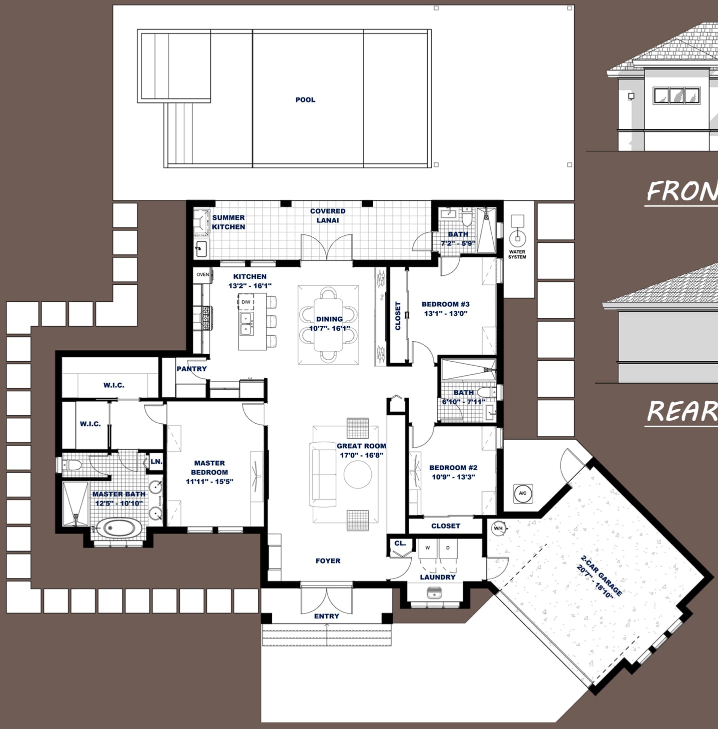Danaides M1 2D floor plan with dimensions