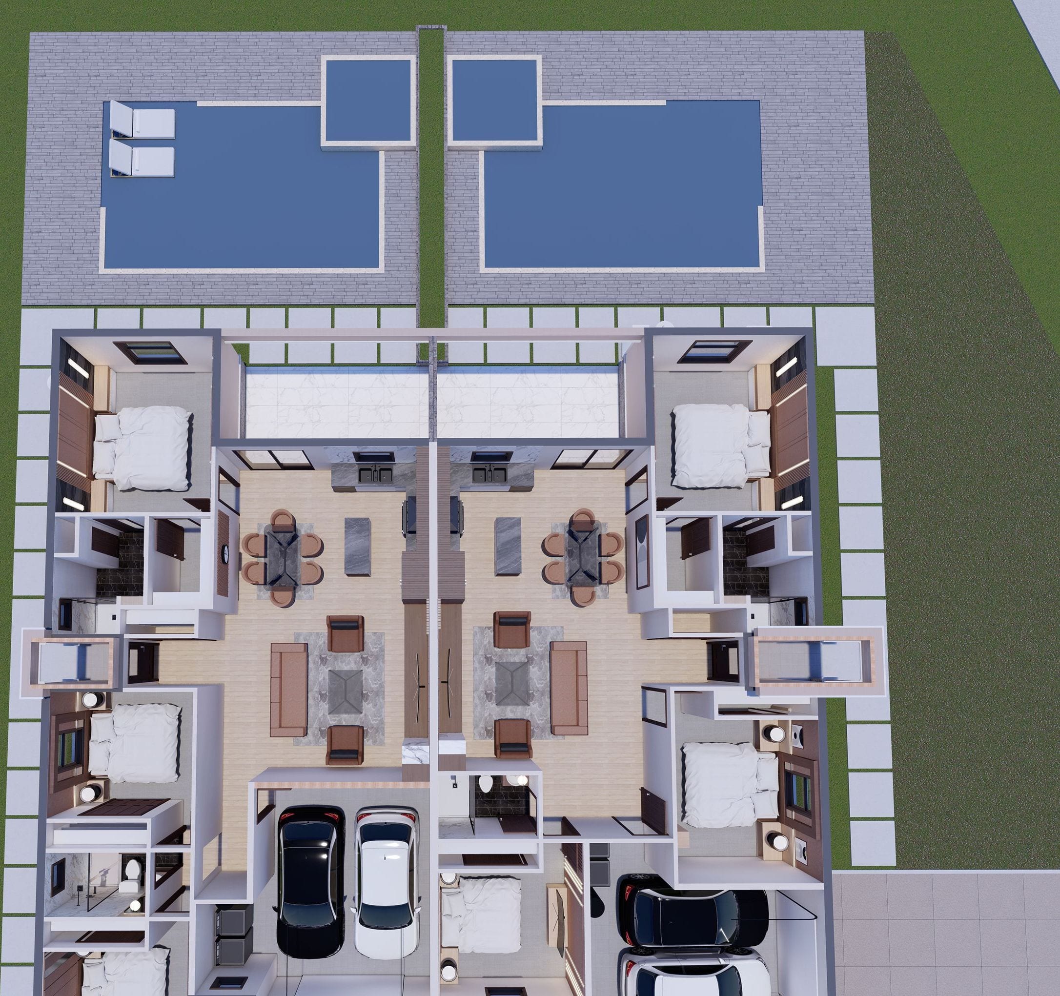 Dardanus M1 Corner 3D floor plan, top-down