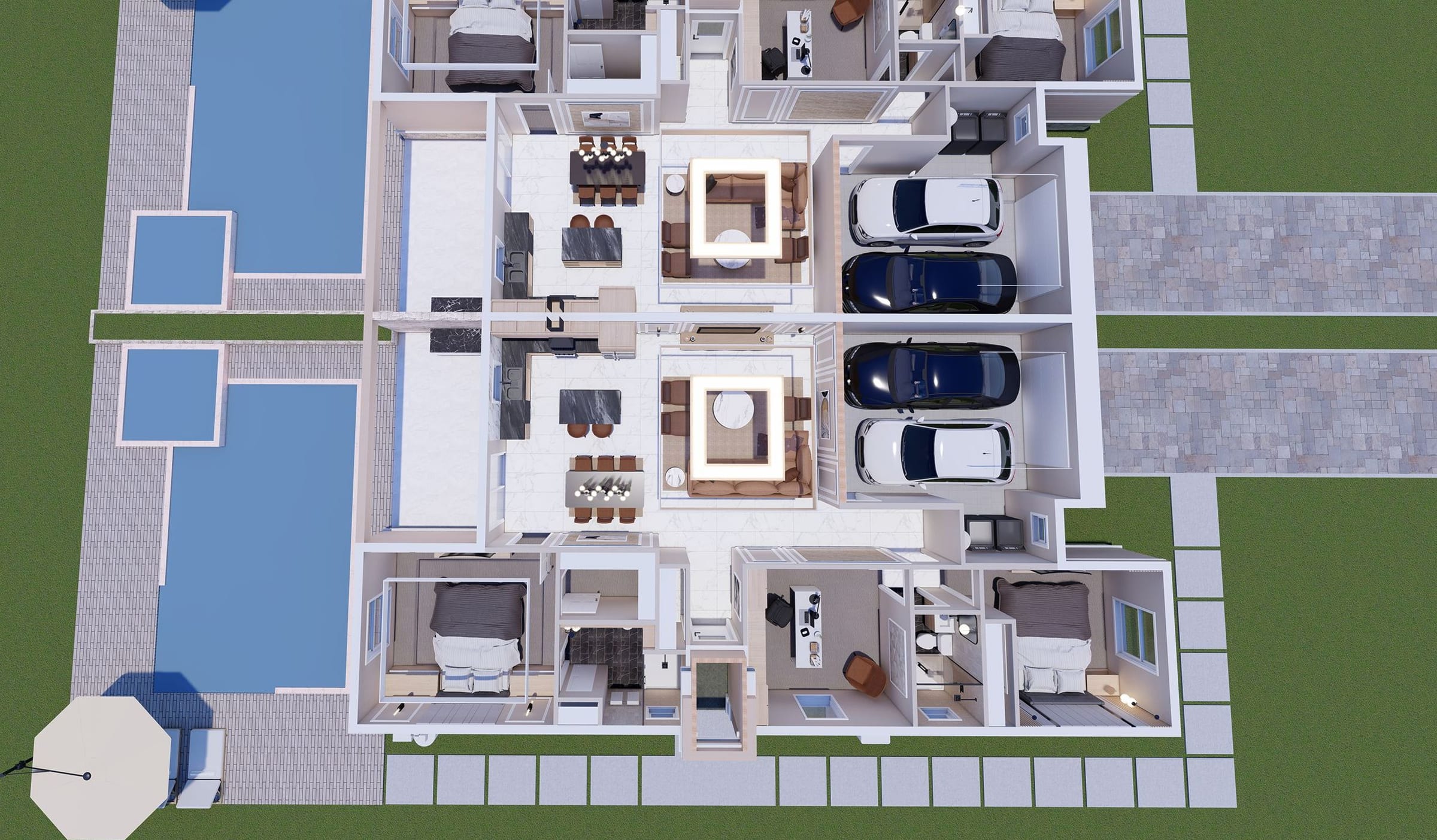 Dardanus 3D floor plan, side view