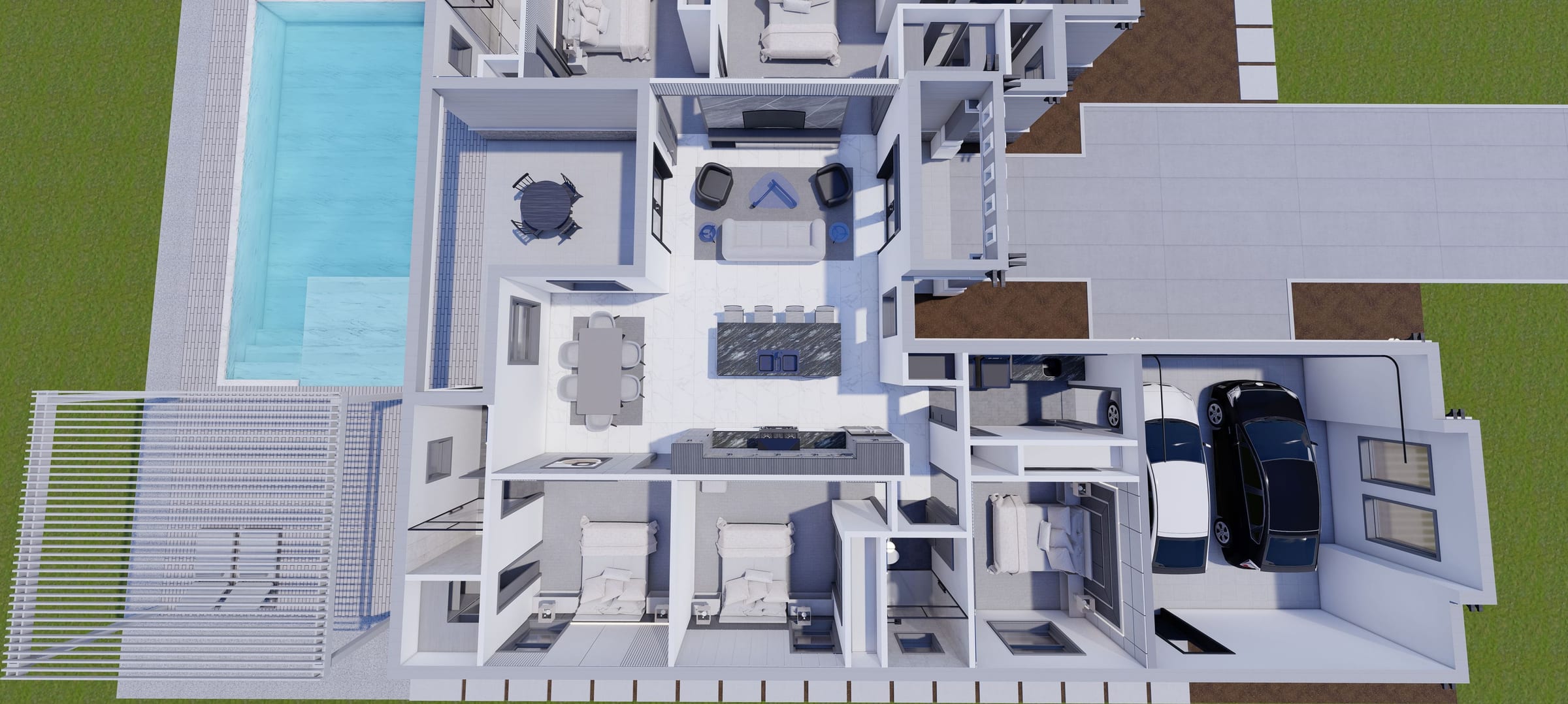Dryades M1 3D floor plan, side view