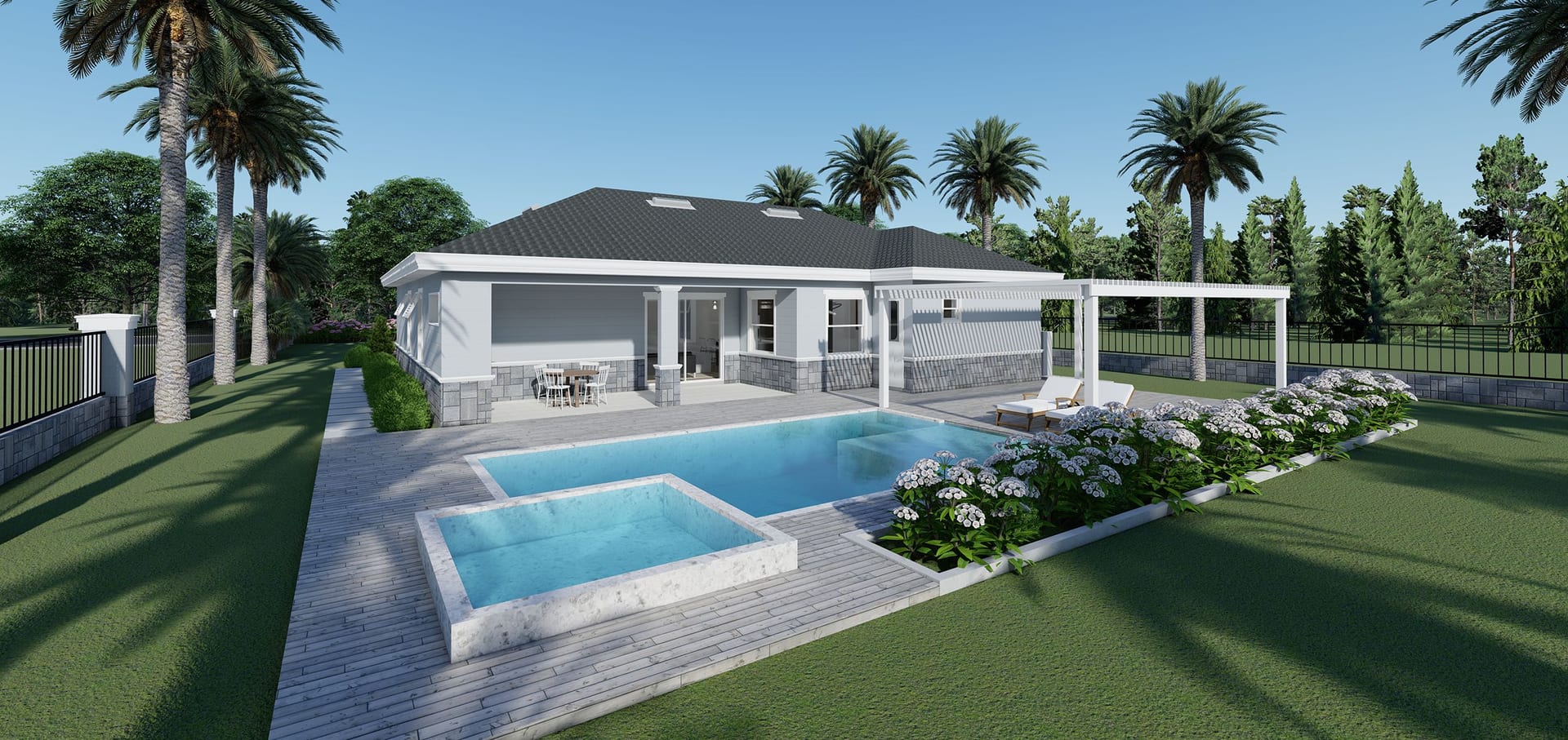 Dryades rear facade