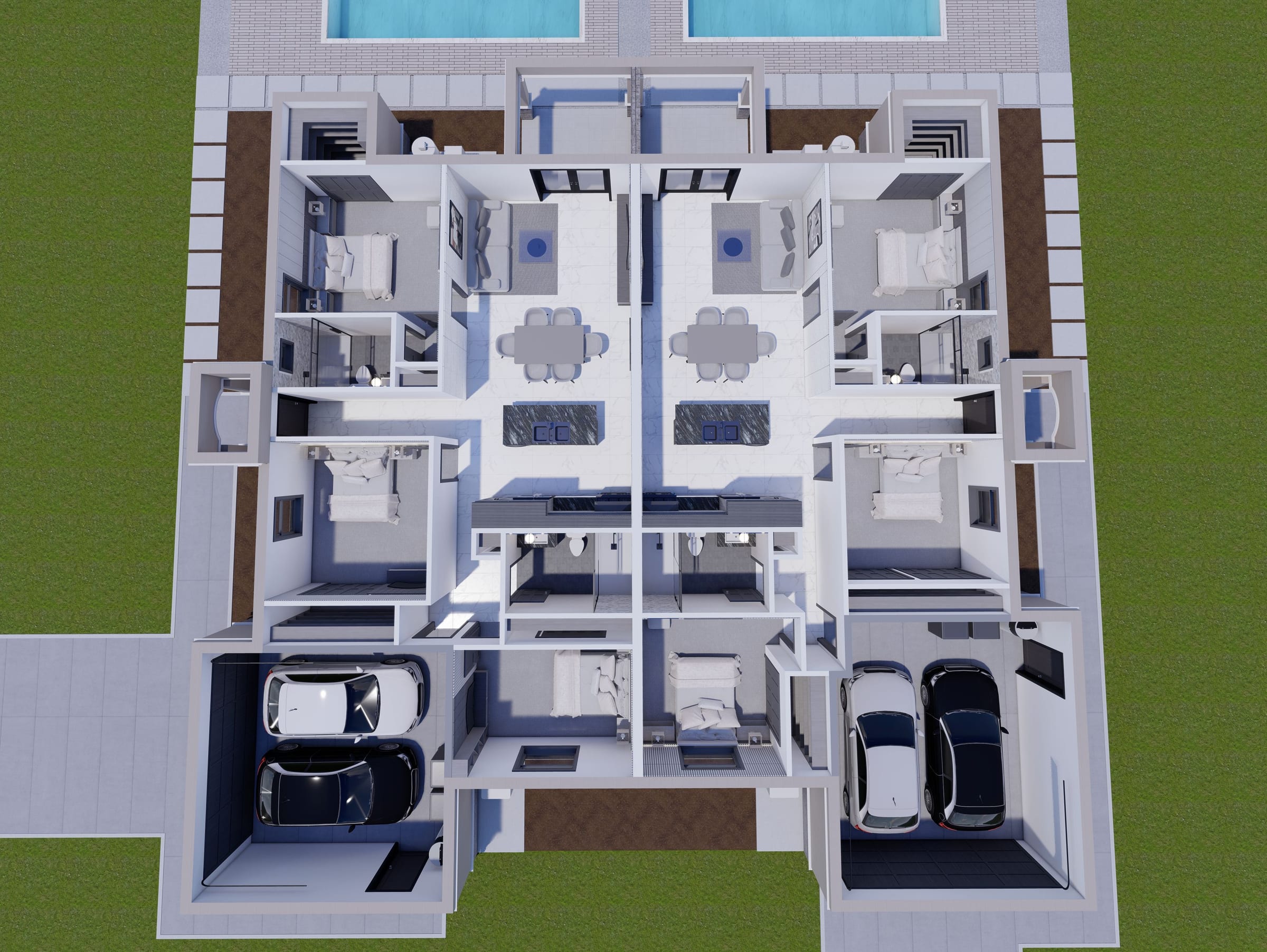 Eetion M4 (Corner) 3D floor plan, top-down
