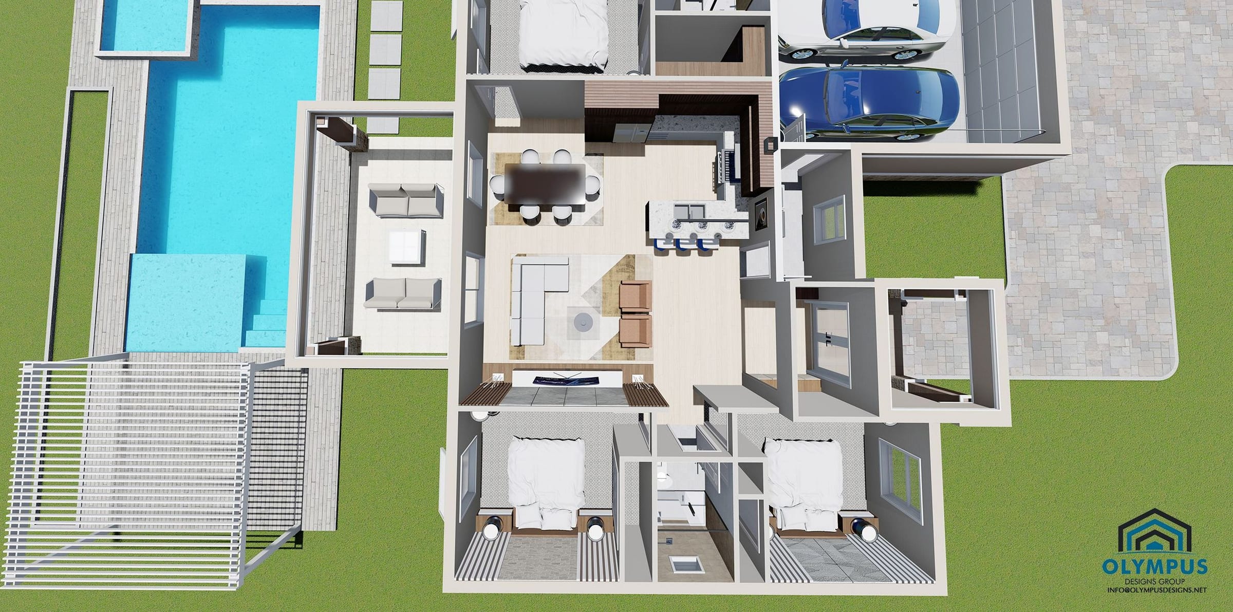 Eiar 3D floor plan, side view