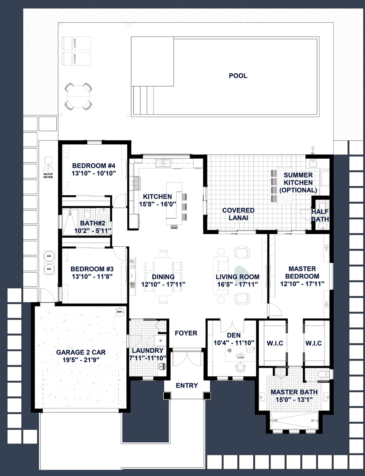 Eleusis M1 2D floor plan with dimensions